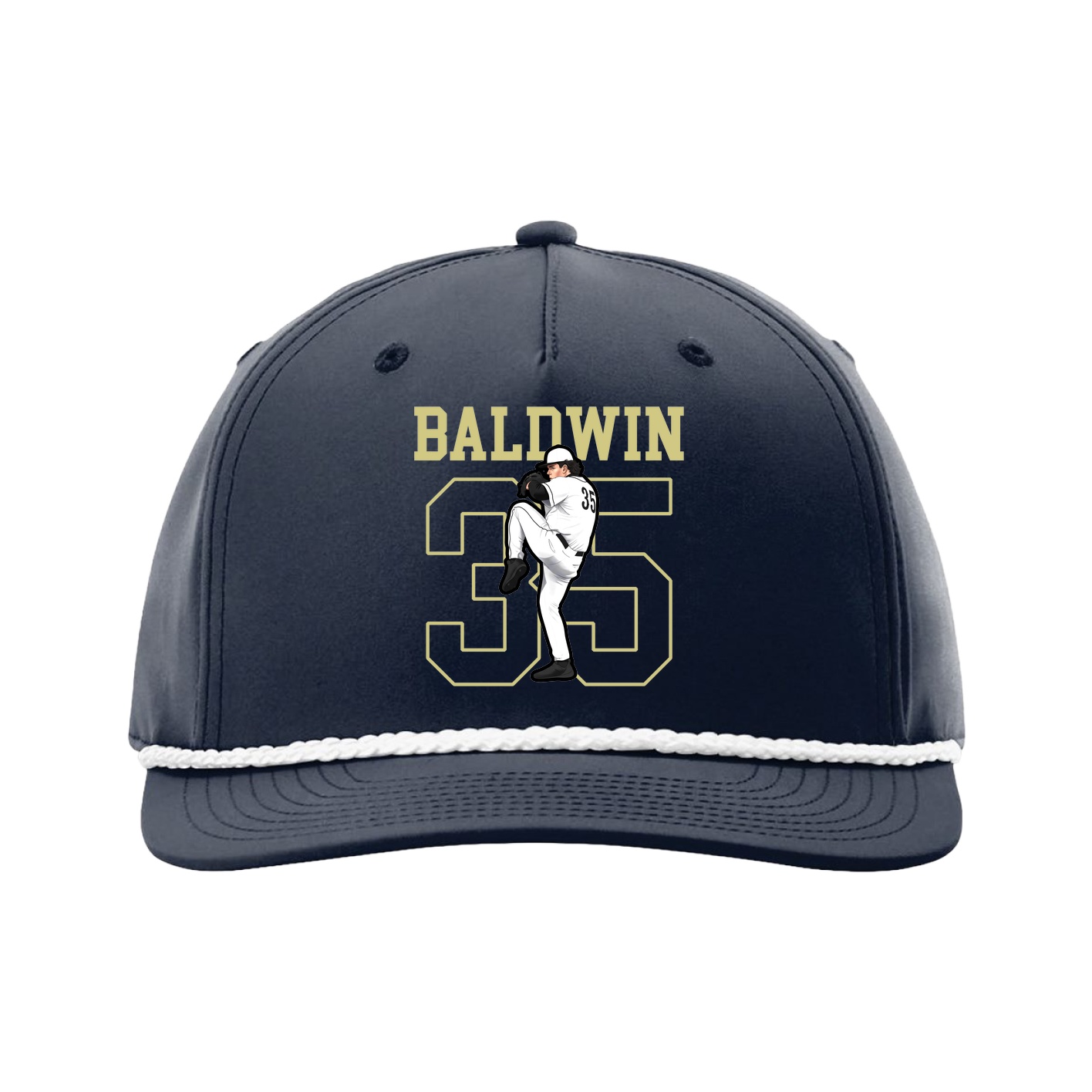Five-Panel Classic Rope Cap — Shirsey in Navy