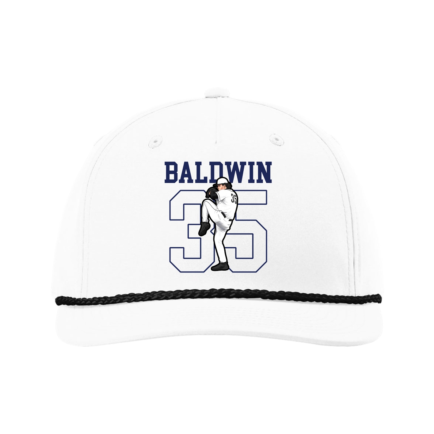 Five-Panel Classic Rope Cap — Shirsey in White
