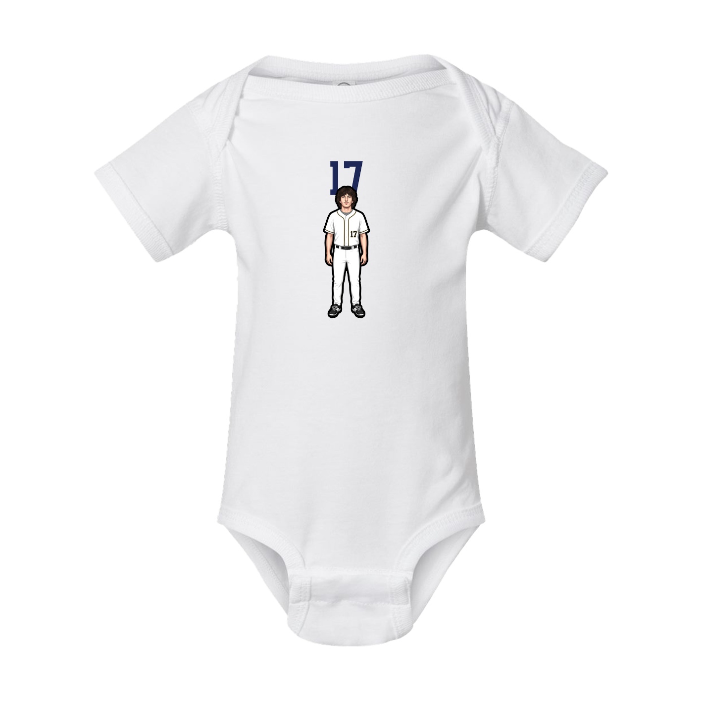 Baby Onesie — Number Top in White