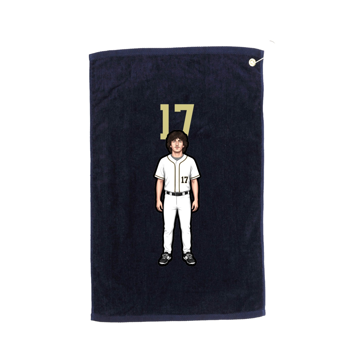 Golf Towel — Number Top in Navy
