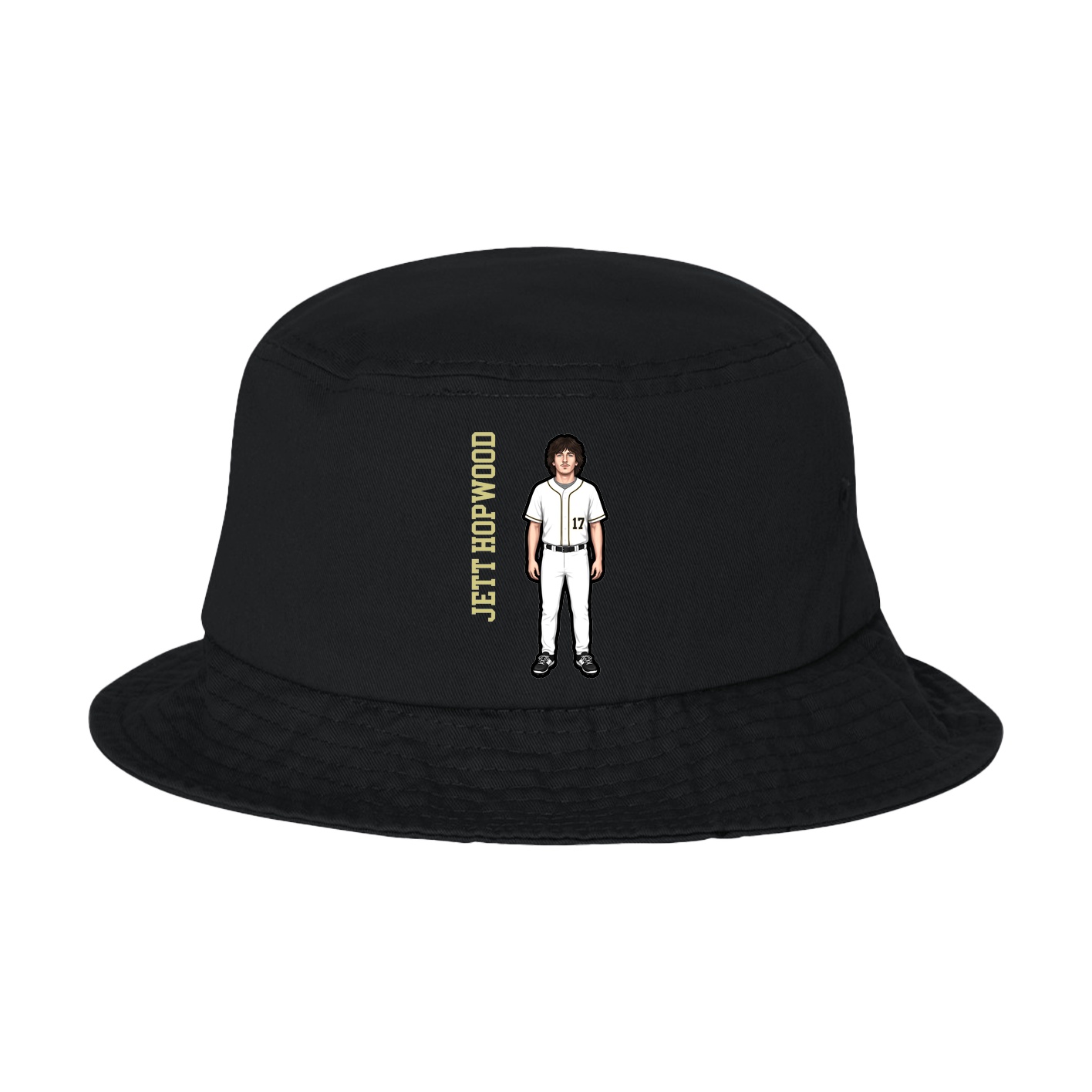 Bucket Cap — Name Vertical in Black