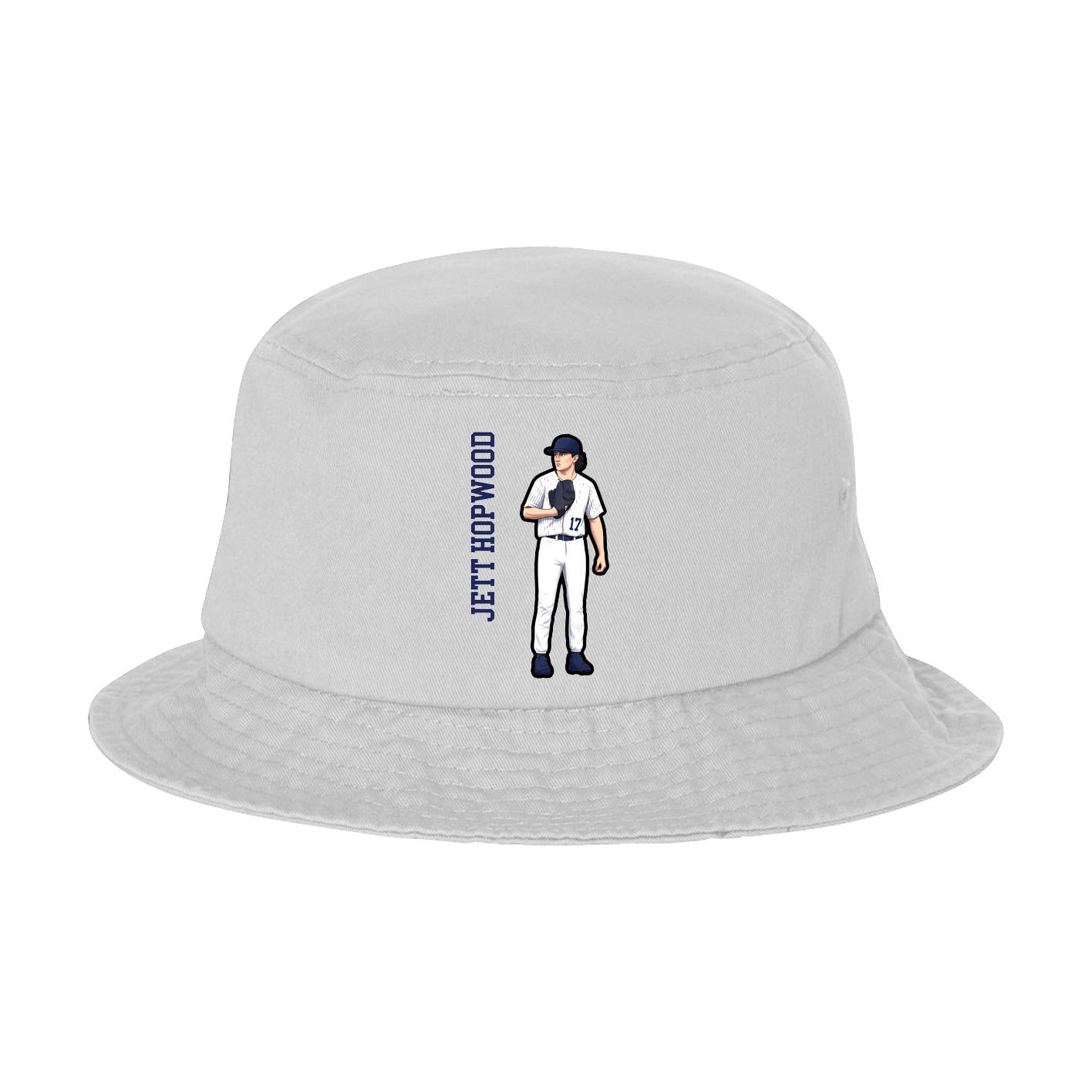 Bucket Cap — Name Vertical in White