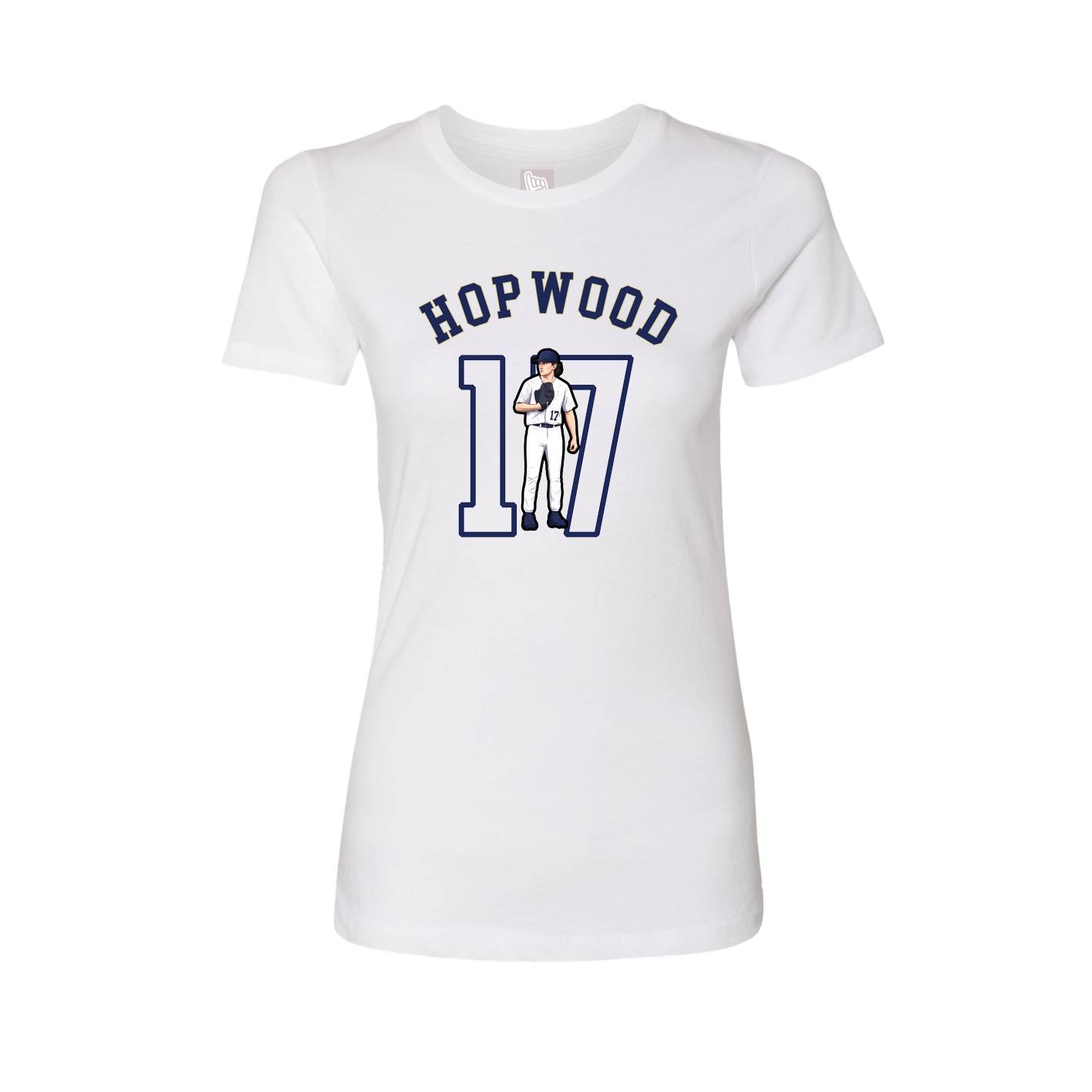 Fitted Women's Tee — Shirsey Arch in White