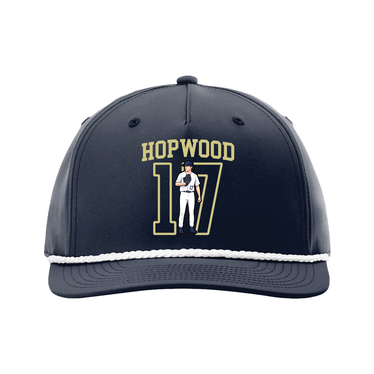 Five-Panel Classic Rope Cap — Shirsey in Navy