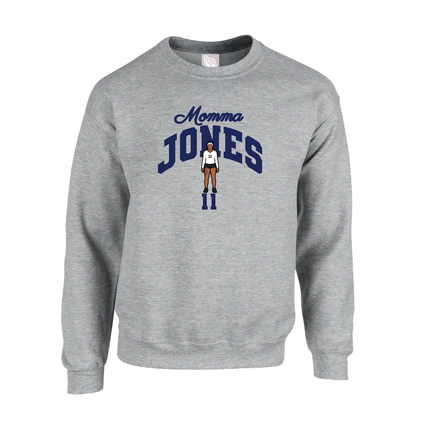 Fleece Crew — Mothers Day Arch in Grey