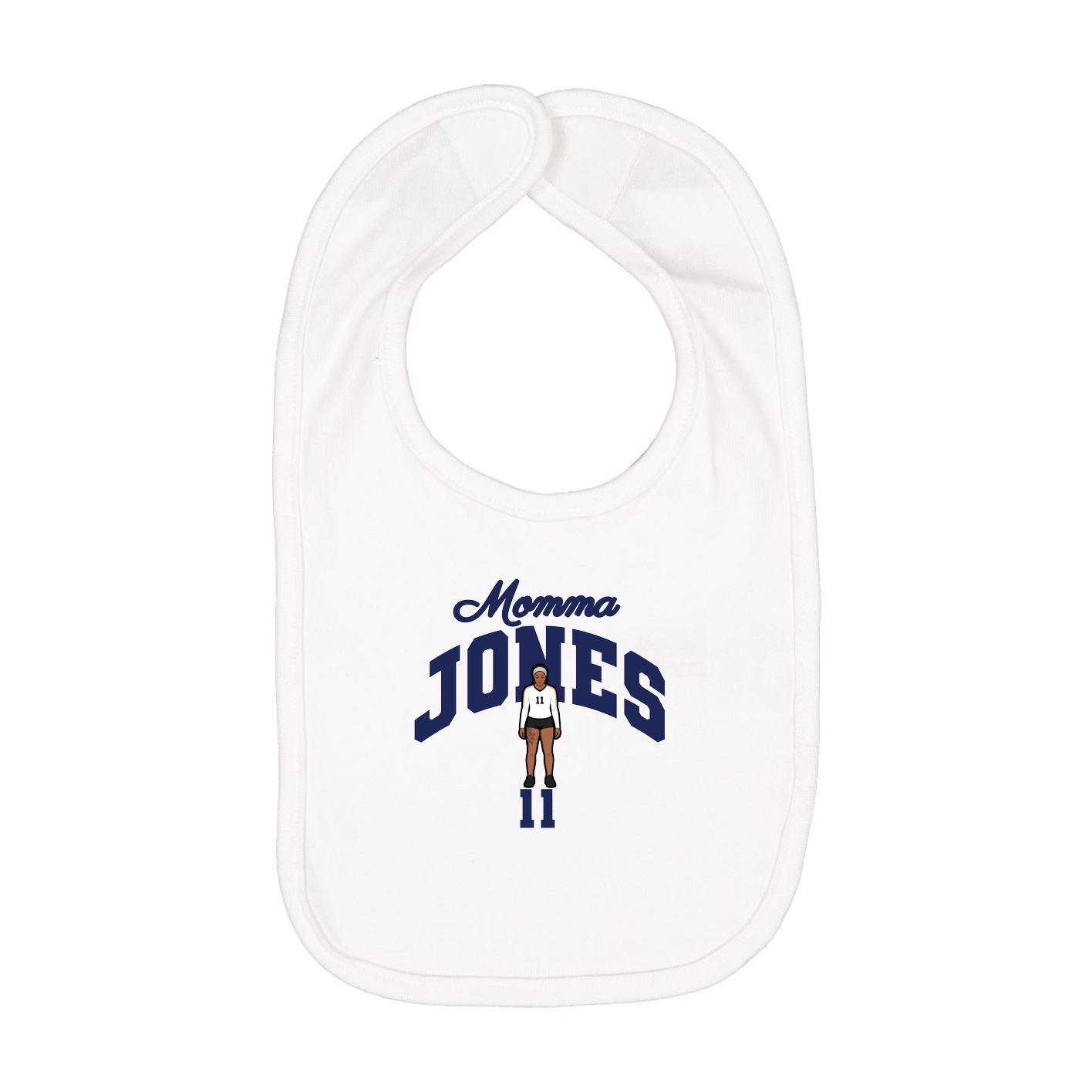 Infant Bib — Mothers Day Arch in White