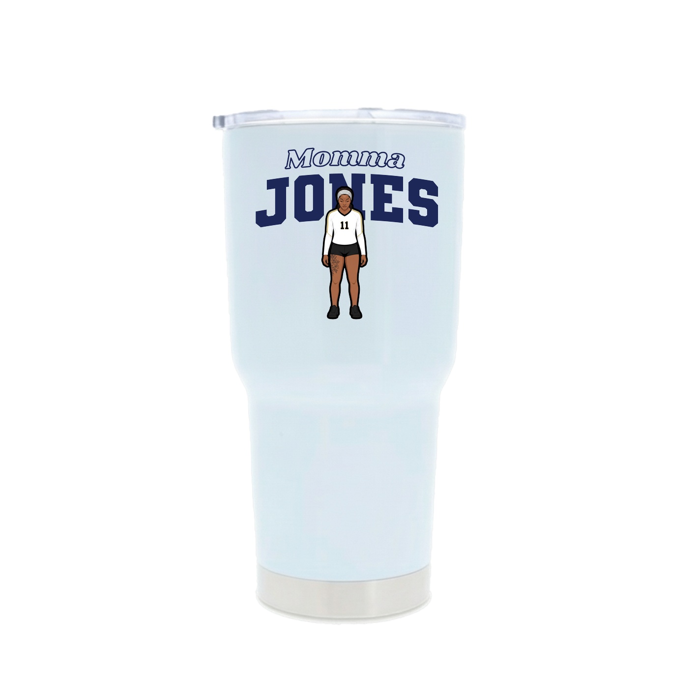 30oz Stainless Steel Tumbler — Mothers Day Block in White