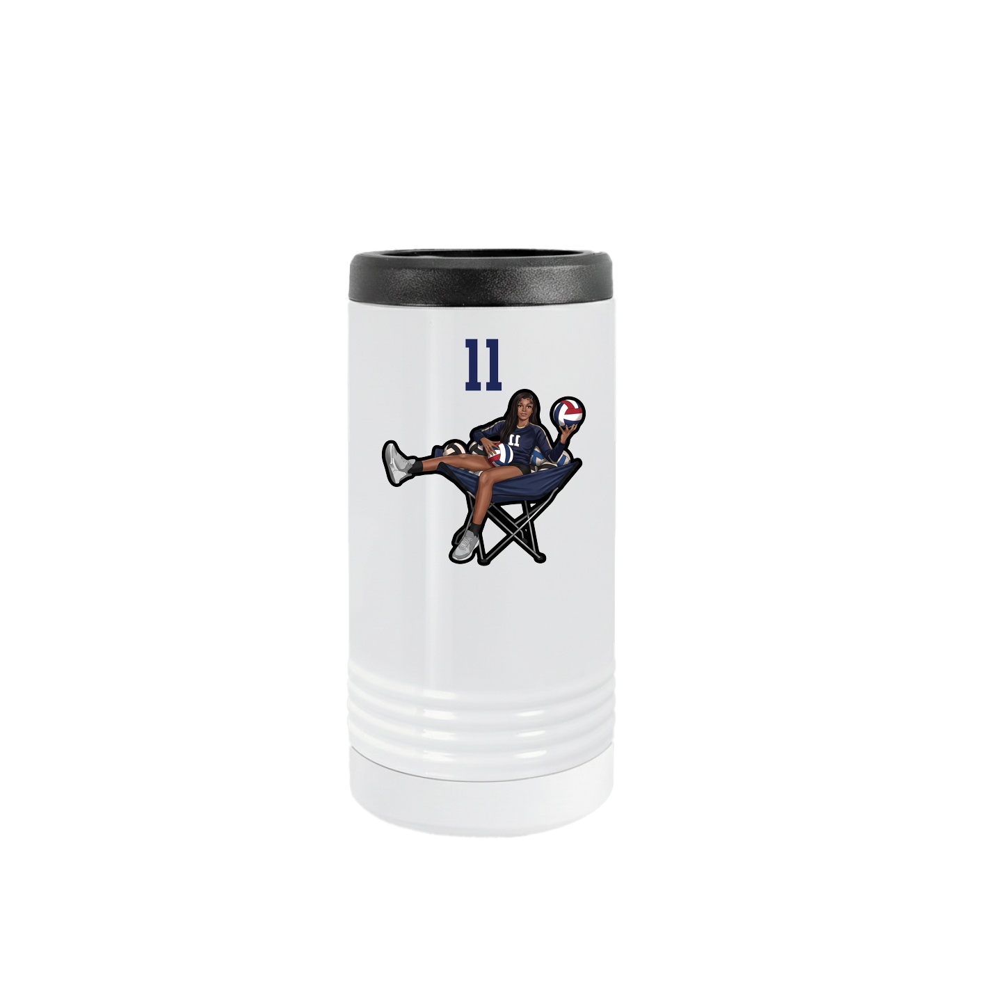 Slim Beverage Holder — Number Top in White