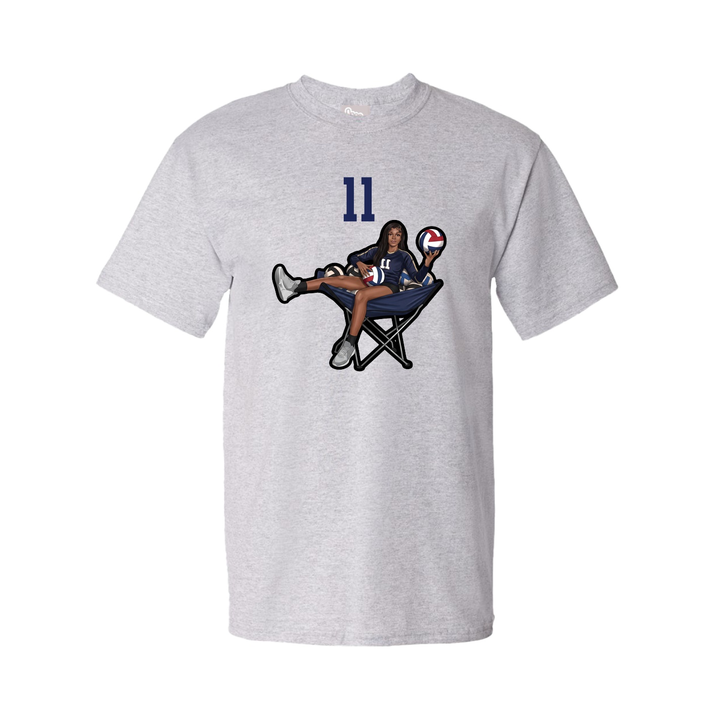 Youth Tee — Number Top in Grey