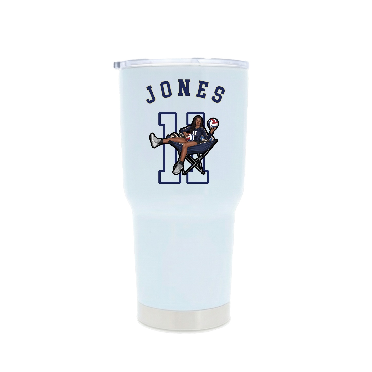 30oz Stainless Steel Tumbler — Shirsey Arch in White