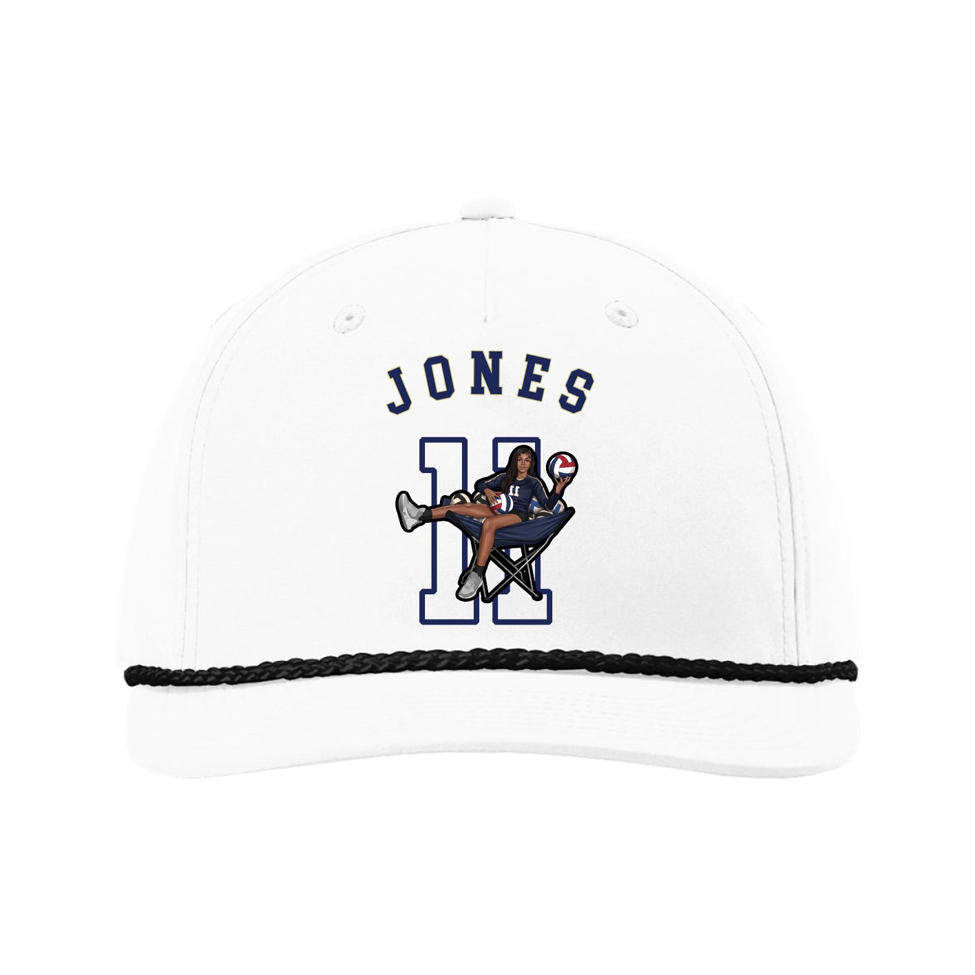 Five-Panel Classic Rope Cap — Shirsey Arch in White