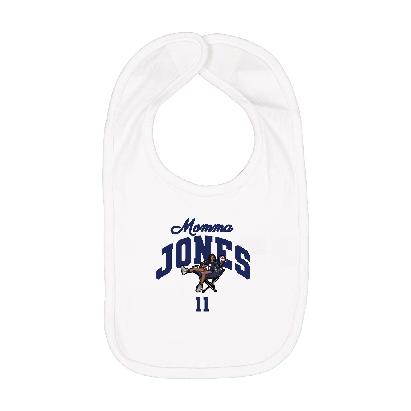 Infant Bib — Mothers Day Arch in White