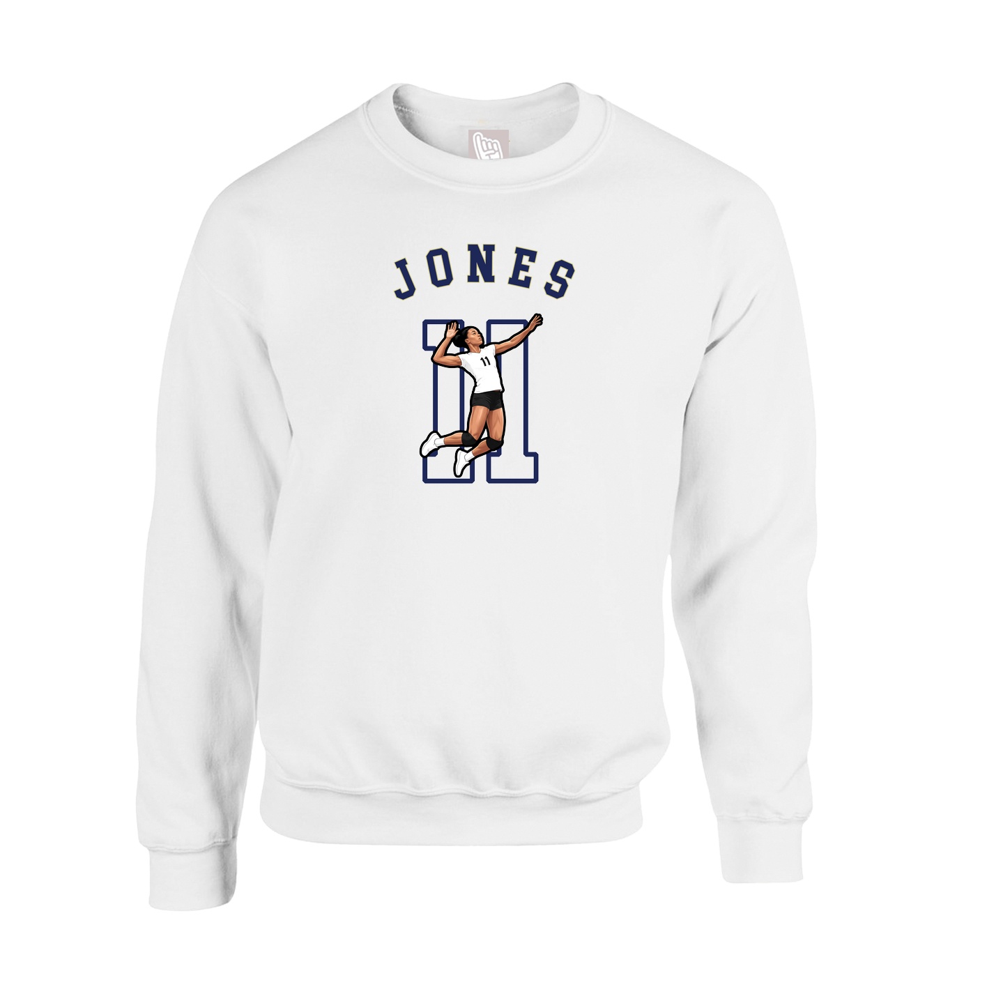 Fleece Crew — Shirsey Arch in White