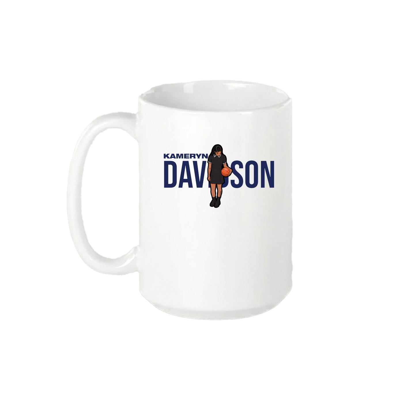 15oz Coffee Mug — Player Name in White