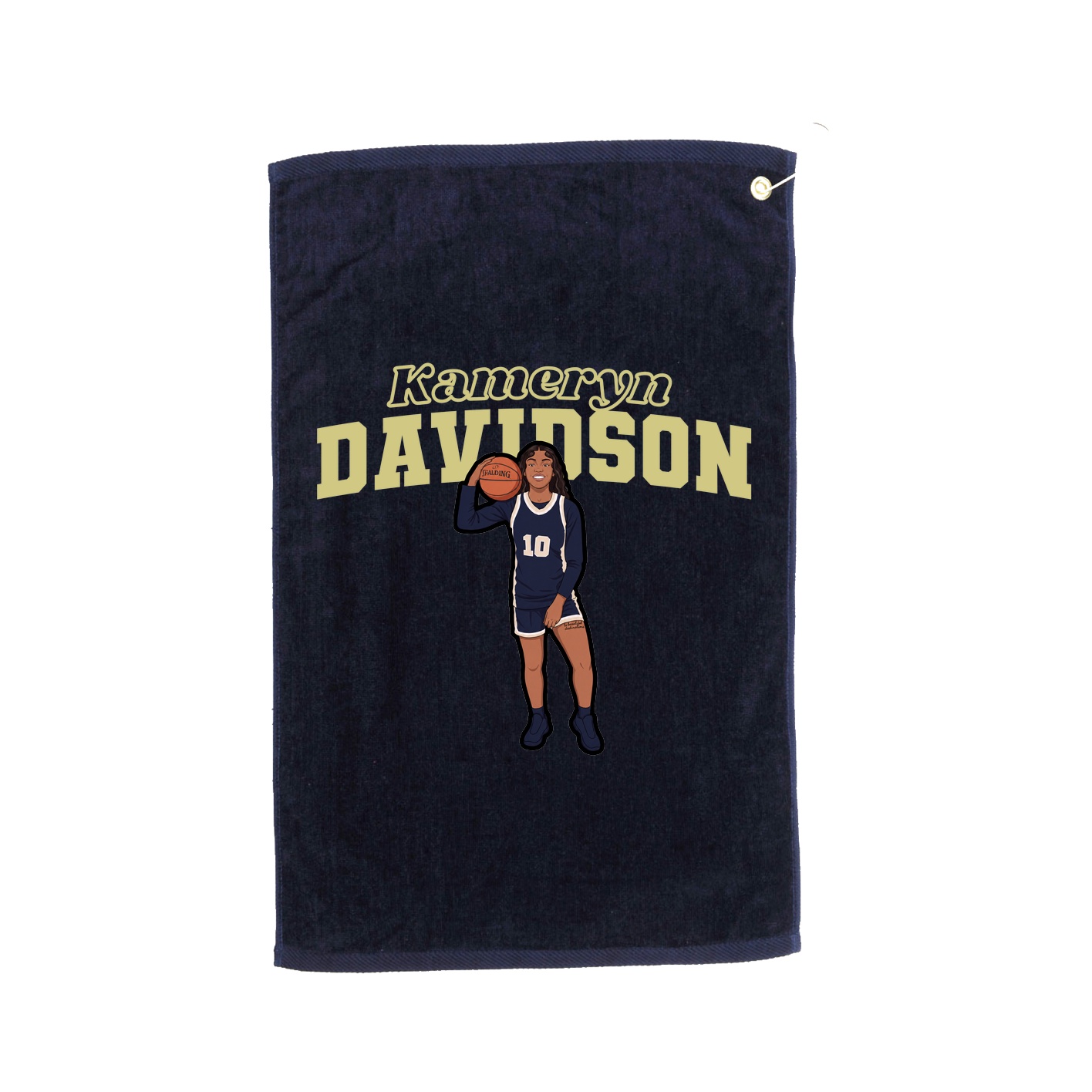 Golf Towel — Name Arch in Navy