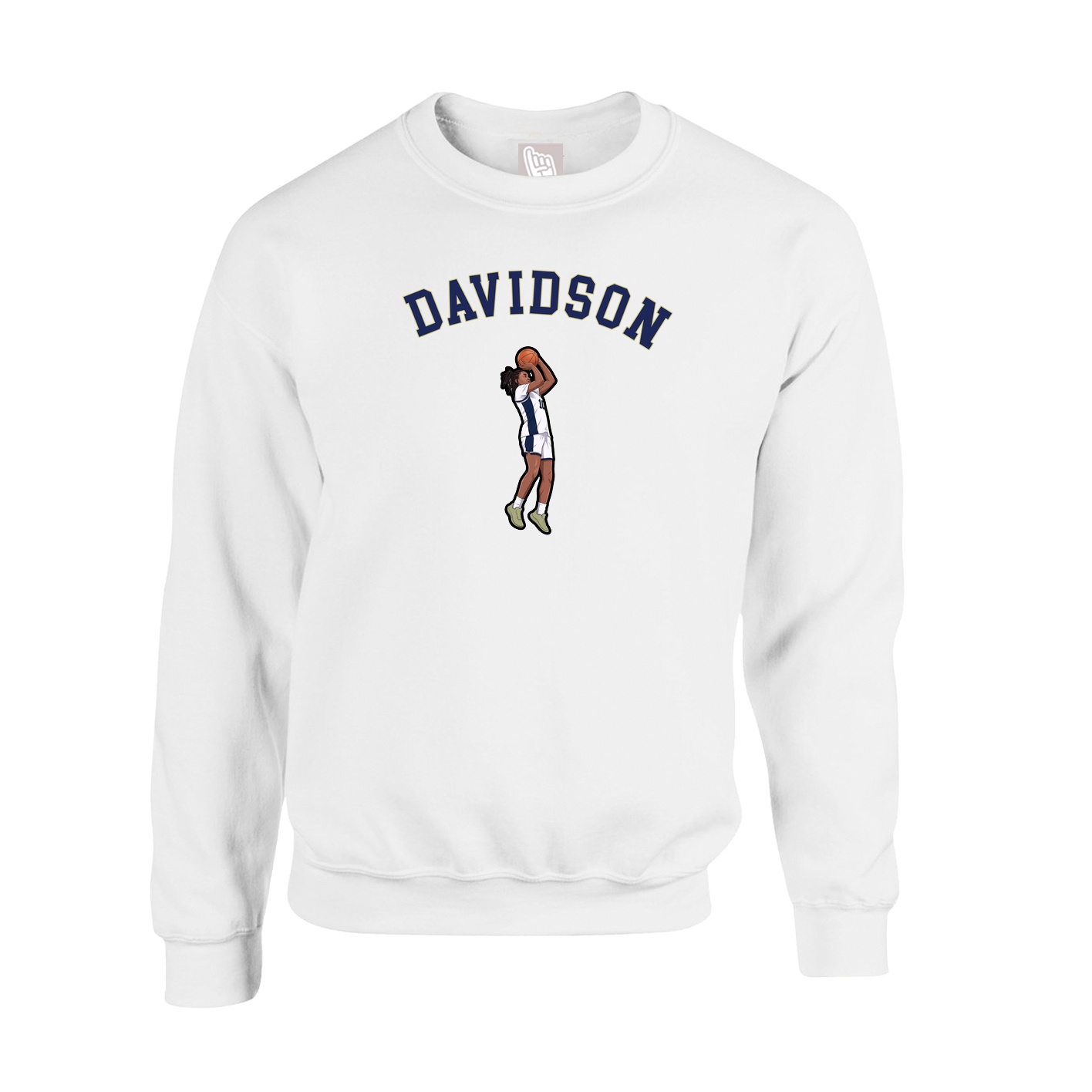 Fleece Crew — Shirsey Arch in White