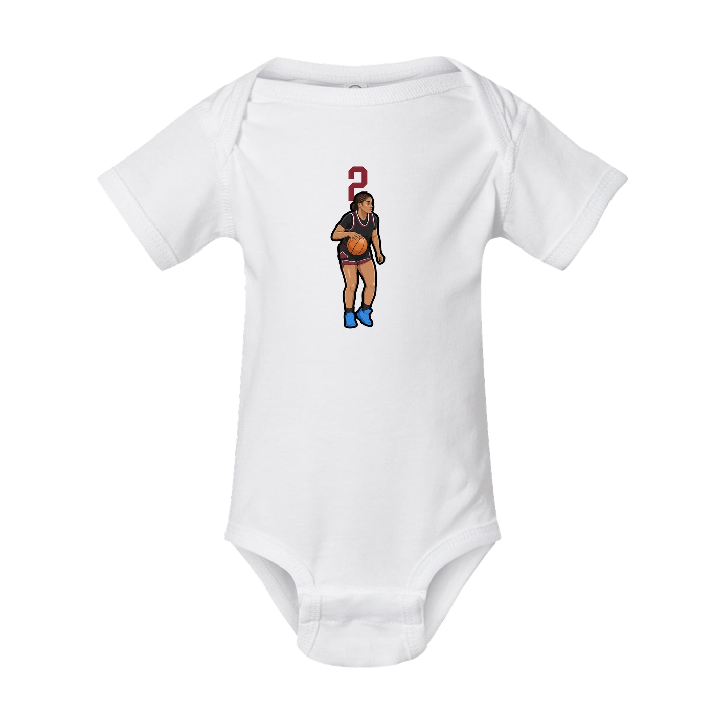 Baby Onesie — Number Top in White