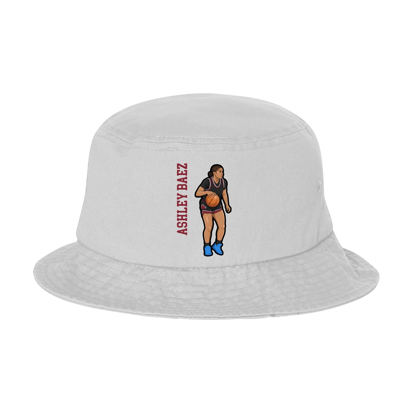 Bucket Cap — Name Vertical in White