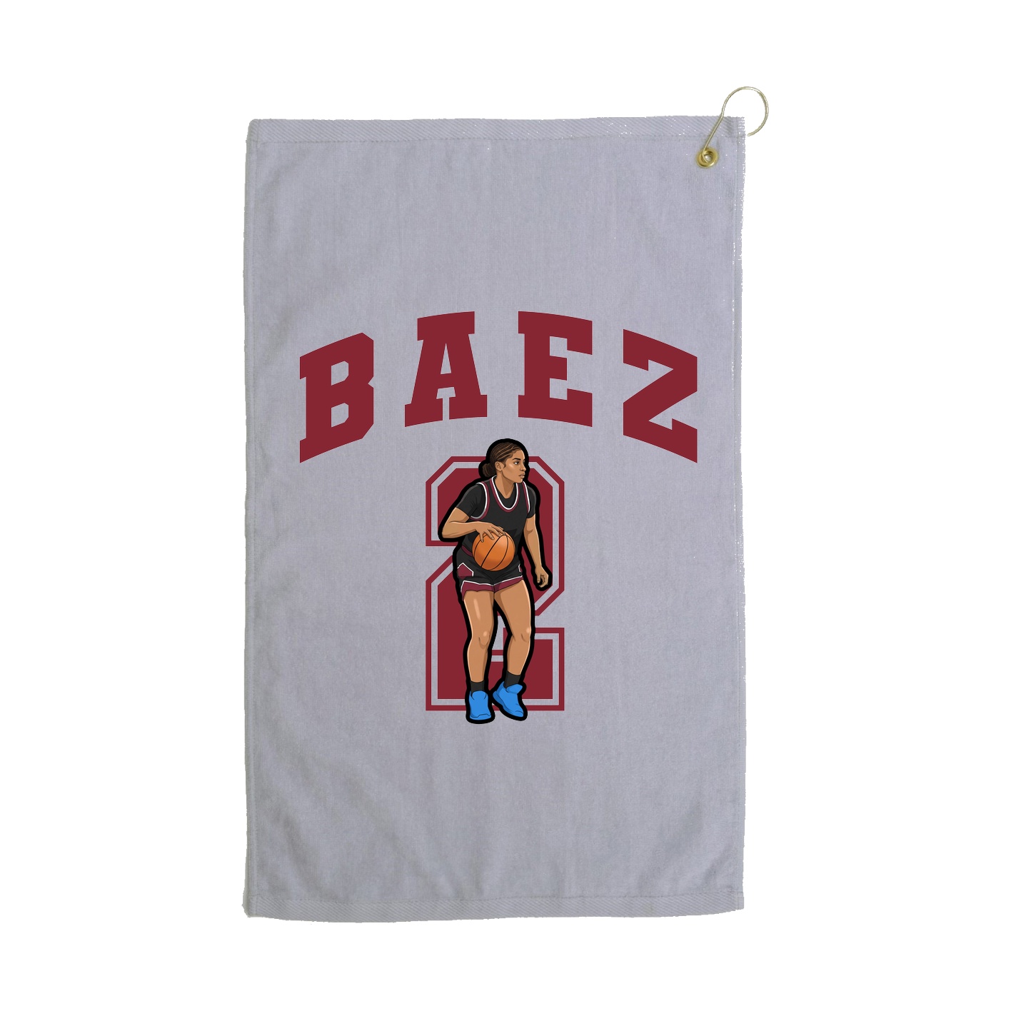 Golf Towel — Number in Grey