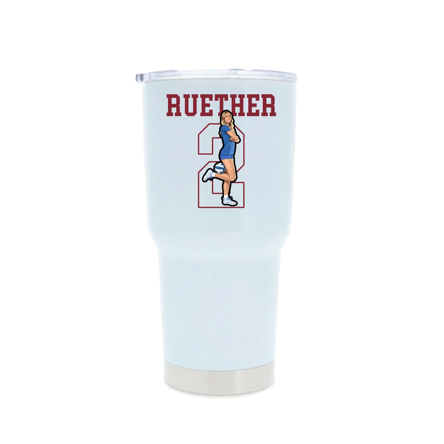30oz Stainless Steel Tumbler — Shirsey in White