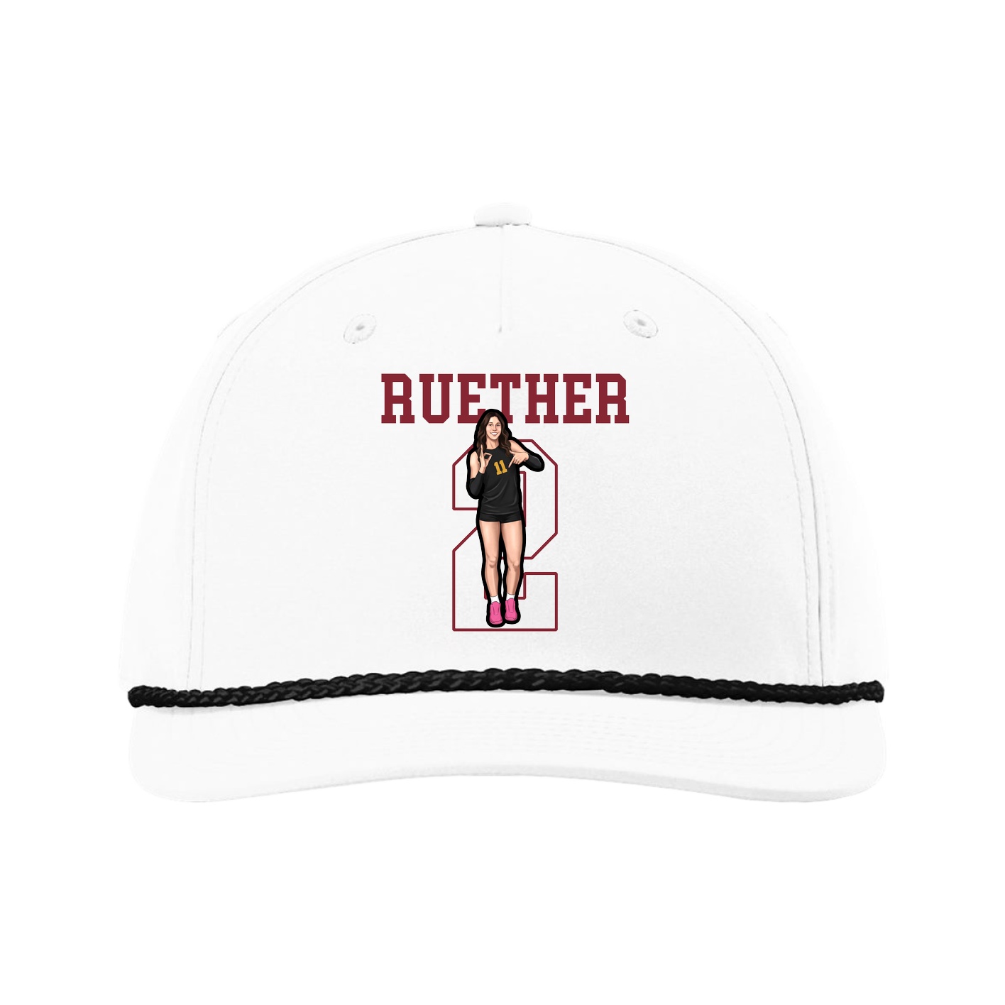 Five-Panel Classic Rope Cap — Shirsey in White