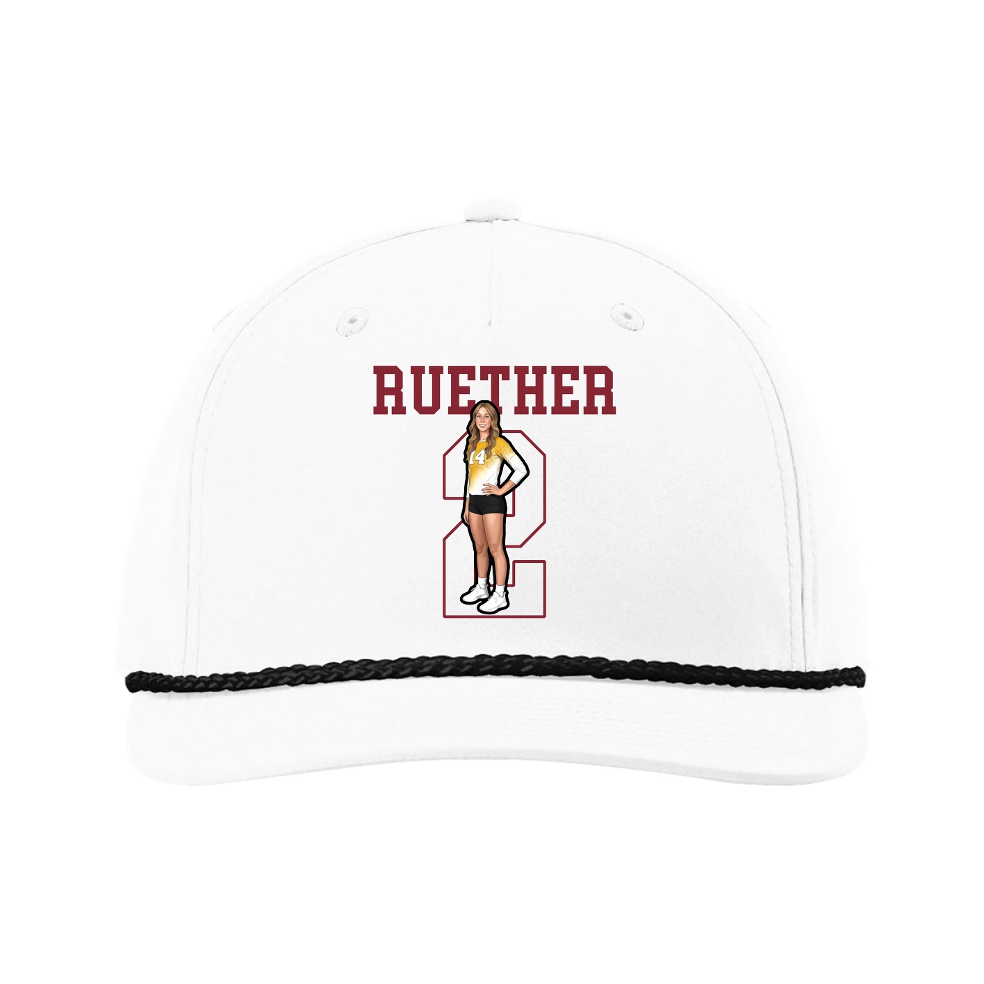 Five-Panel Classic Rope Cap — Shirsey in White