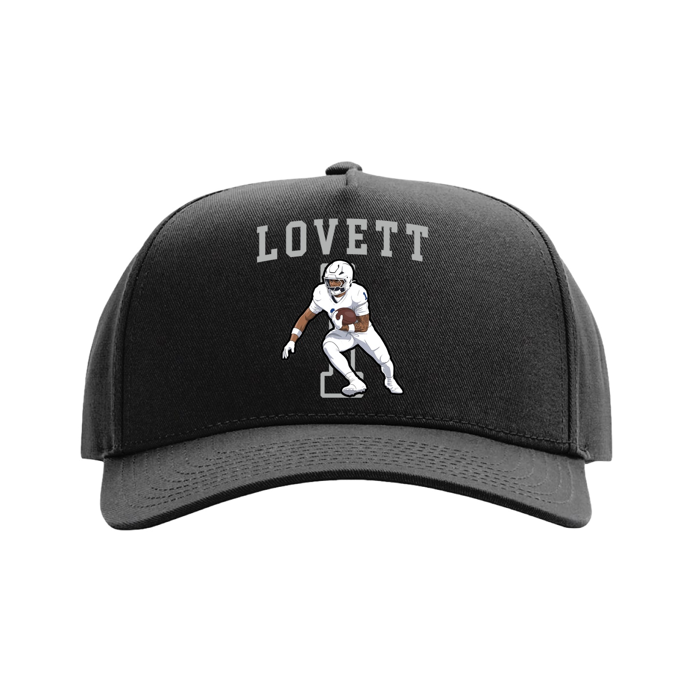Full Fabric Five-Panel Champ Cap — Shirsey in Black