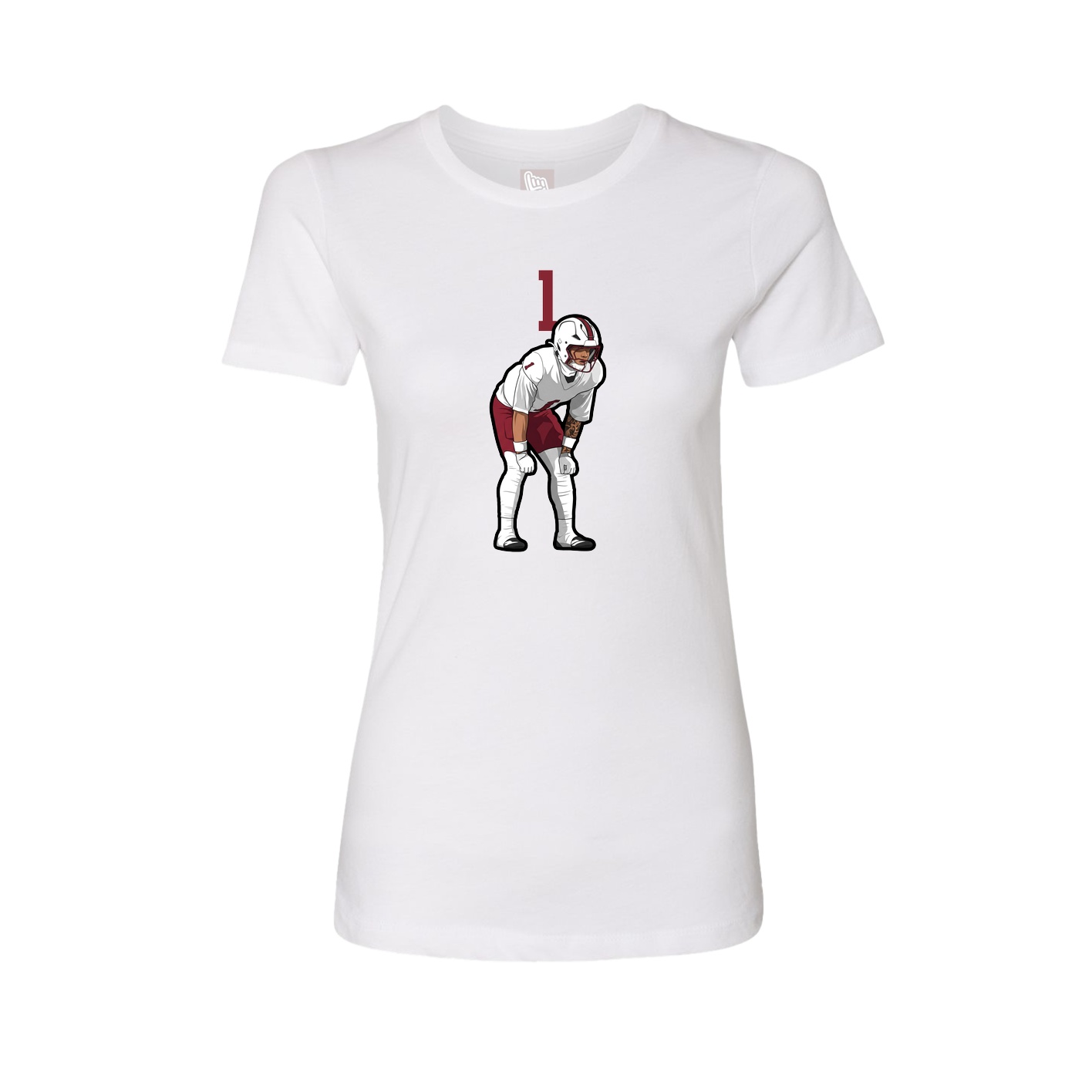Fitted Women's Tee — Number Top in White