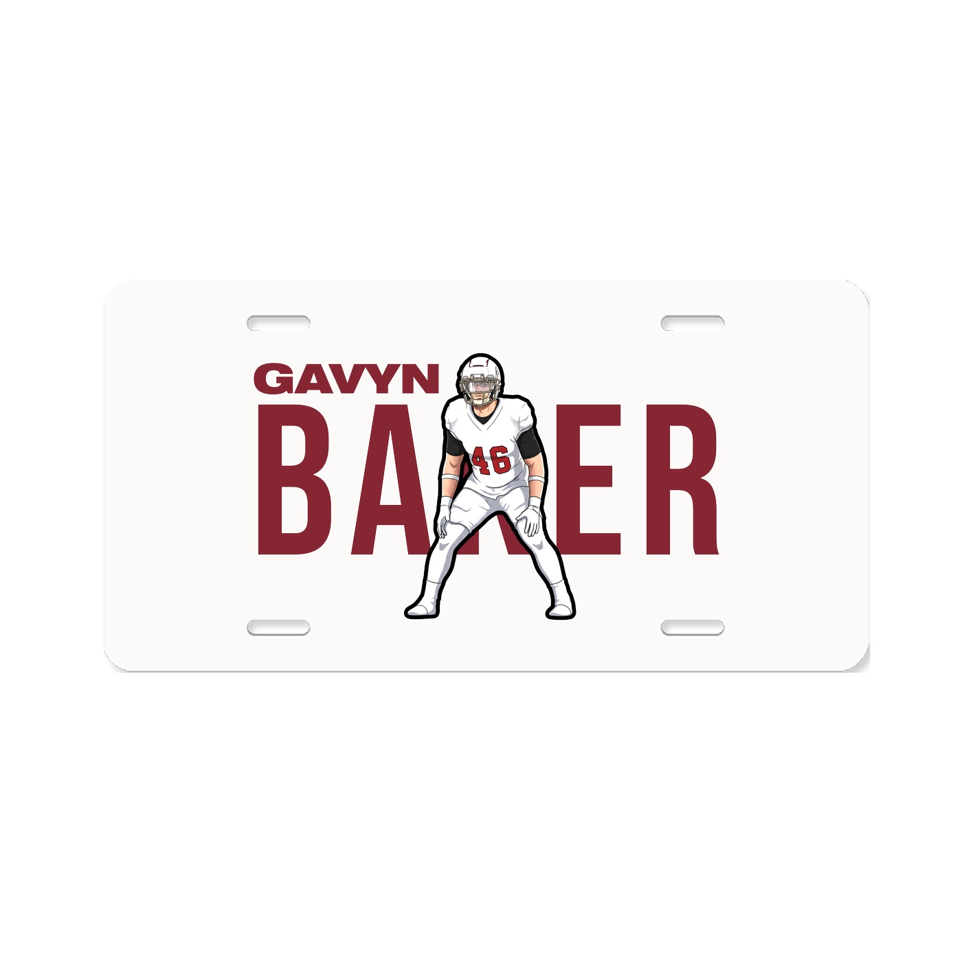 License Plate — Player Name in Classic