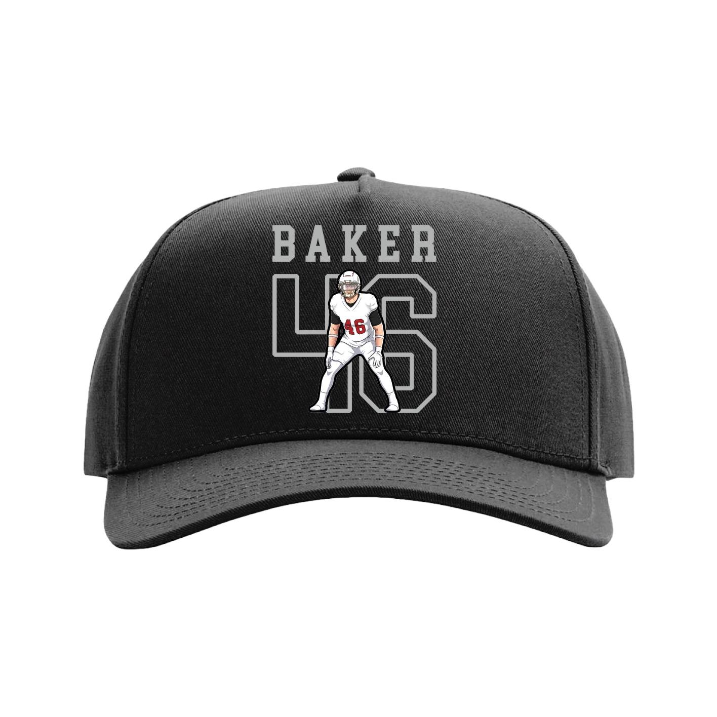 Full Fabric Five-Panel Champ Cap — Shirsey in Black