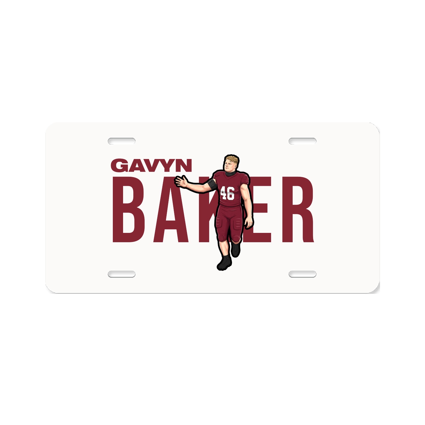 License Plate — Player Name in Classic