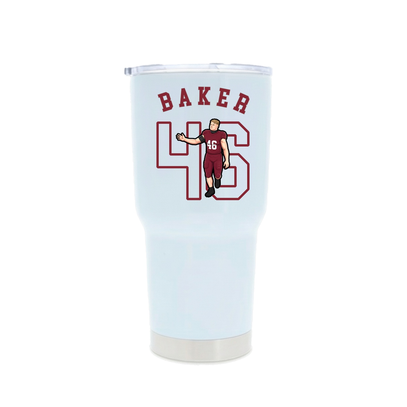 30oz Stainless Steel Tumbler — Shirsey Arch in White