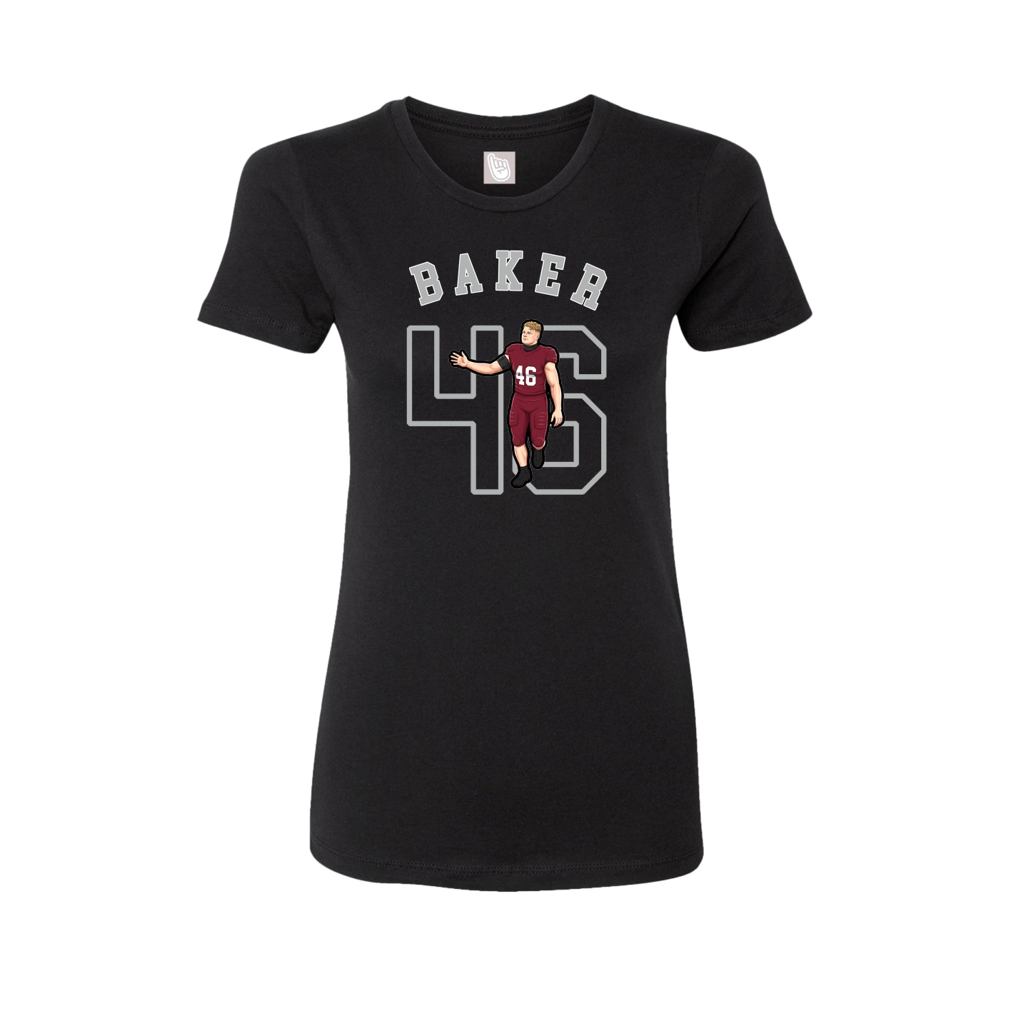 Fitted Women's Tee — Shirsey Arch in Black