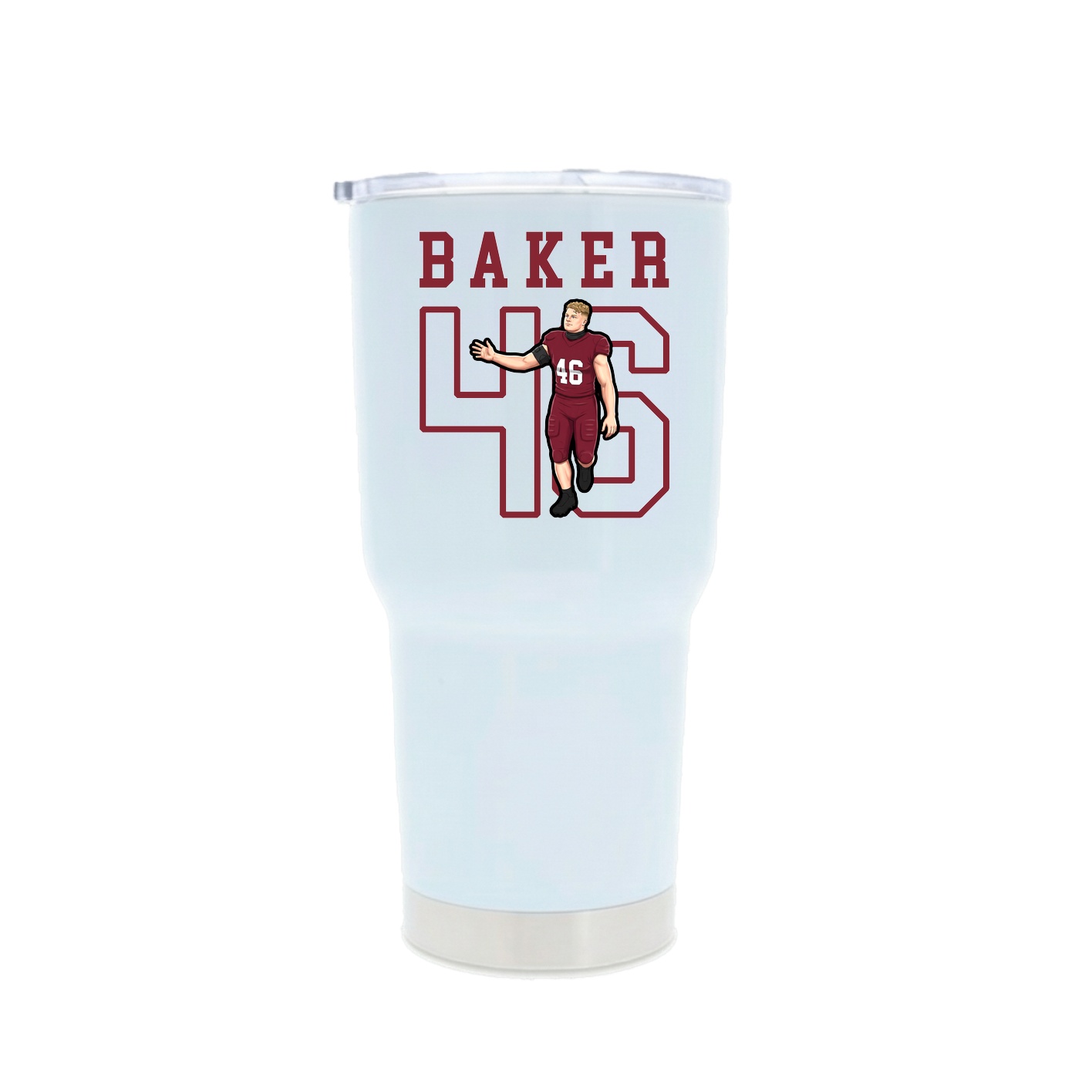 30oz Stainless Steel Tumbler — Shirsey in White