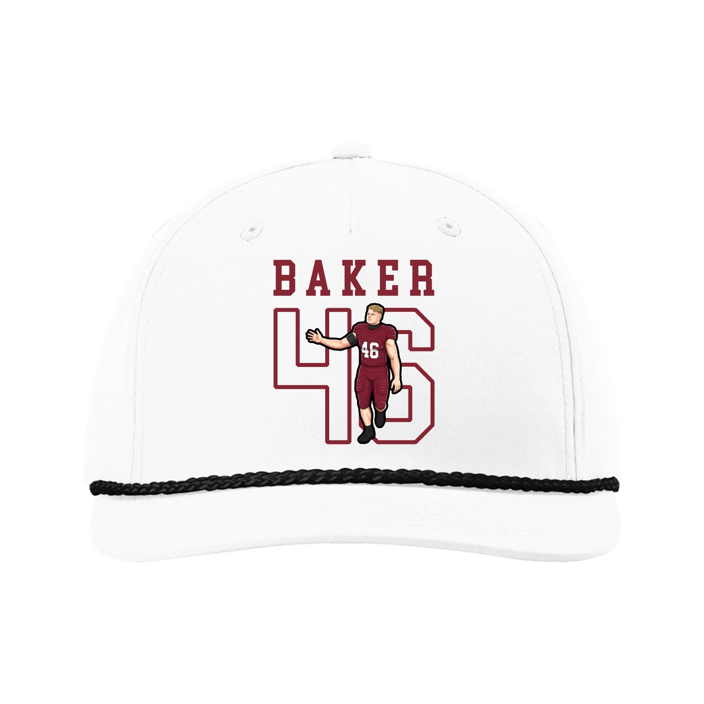 Five-Panel Classic Rope Cap — Shirsey in White