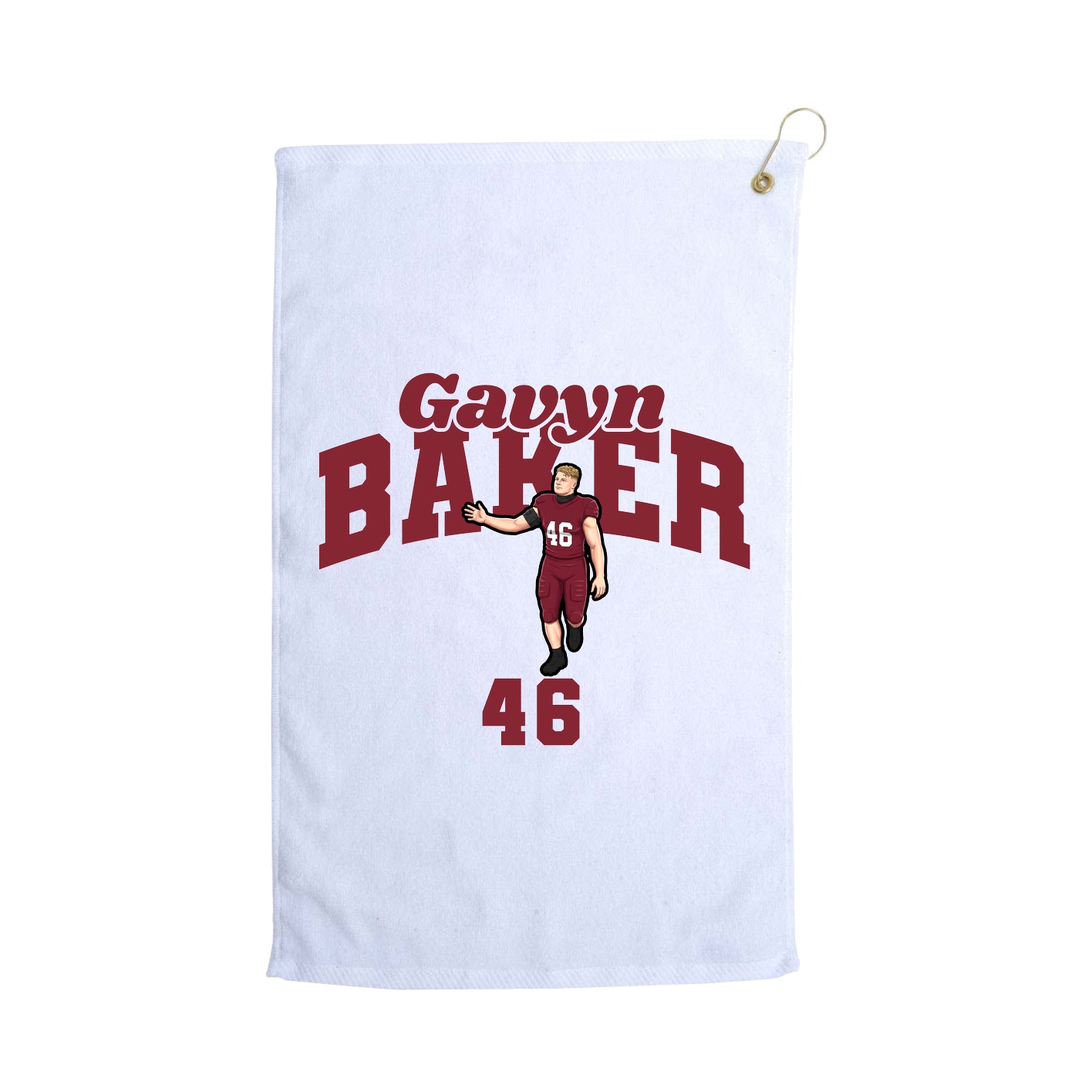 Golf Towel — Signature Arch in White