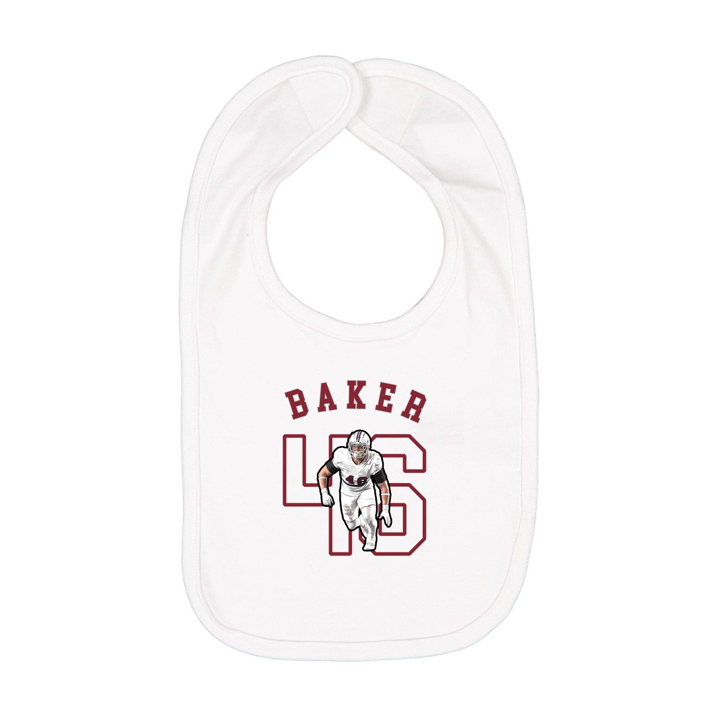 Infant Bib — Shirsey Arch in White