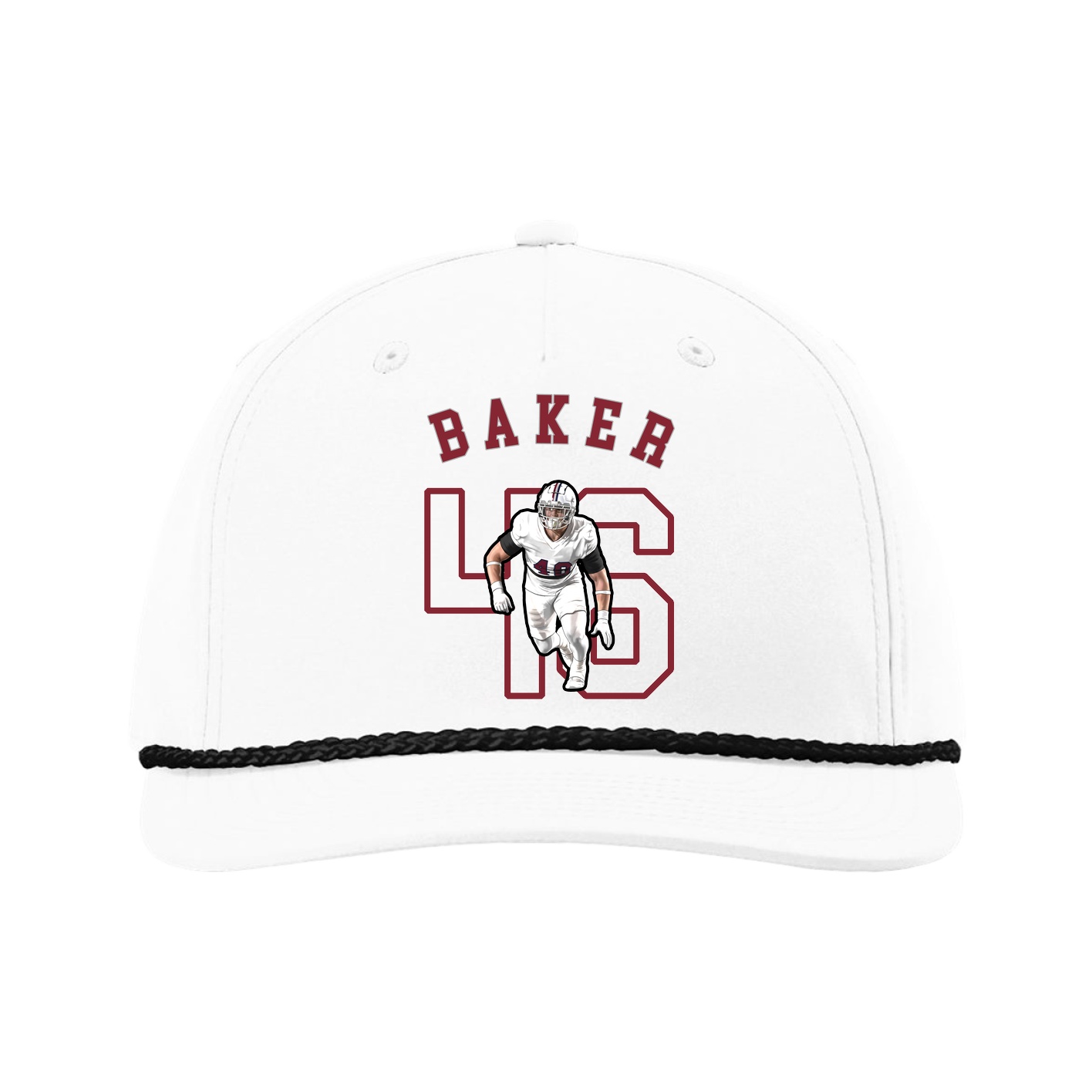 Five-Panel Classic Rope Cap — Shirsey Arch in White