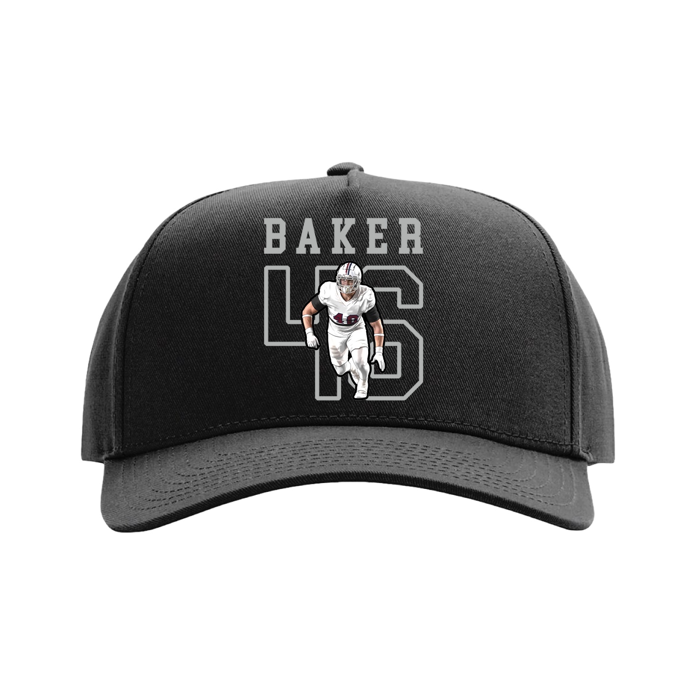 Full Fabric Five-Panel Champ Cap — Shirsey in Black