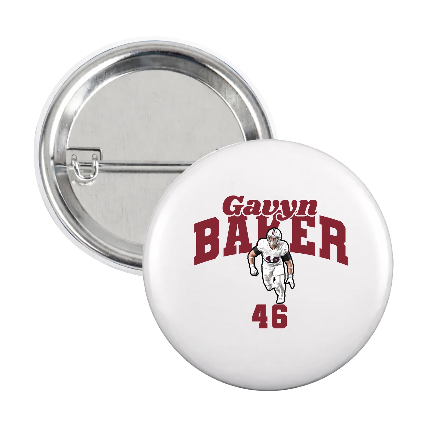 Game Day Button — Signature Arch in White