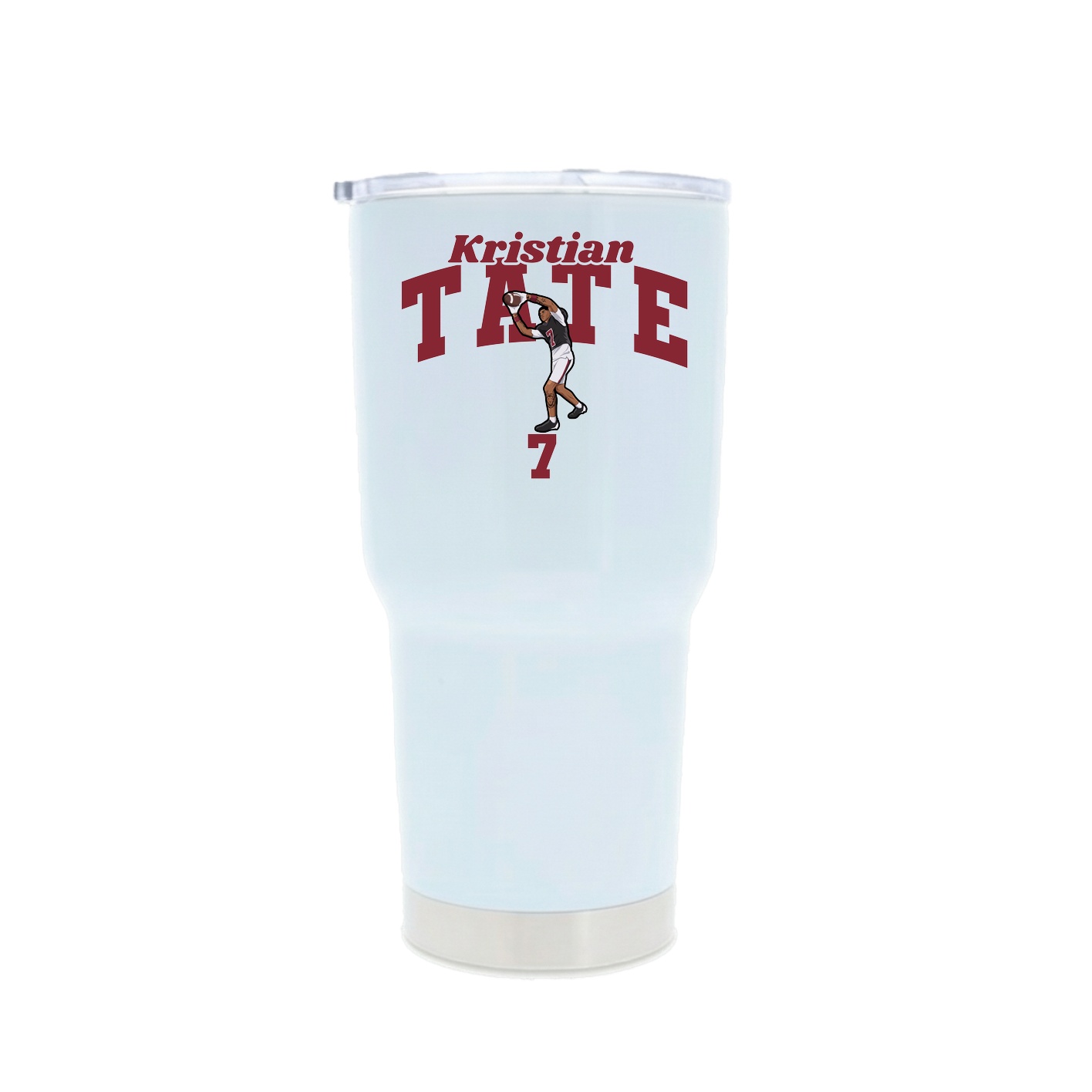 30oz Stainless Steel Tumbler — Signature Arch in White