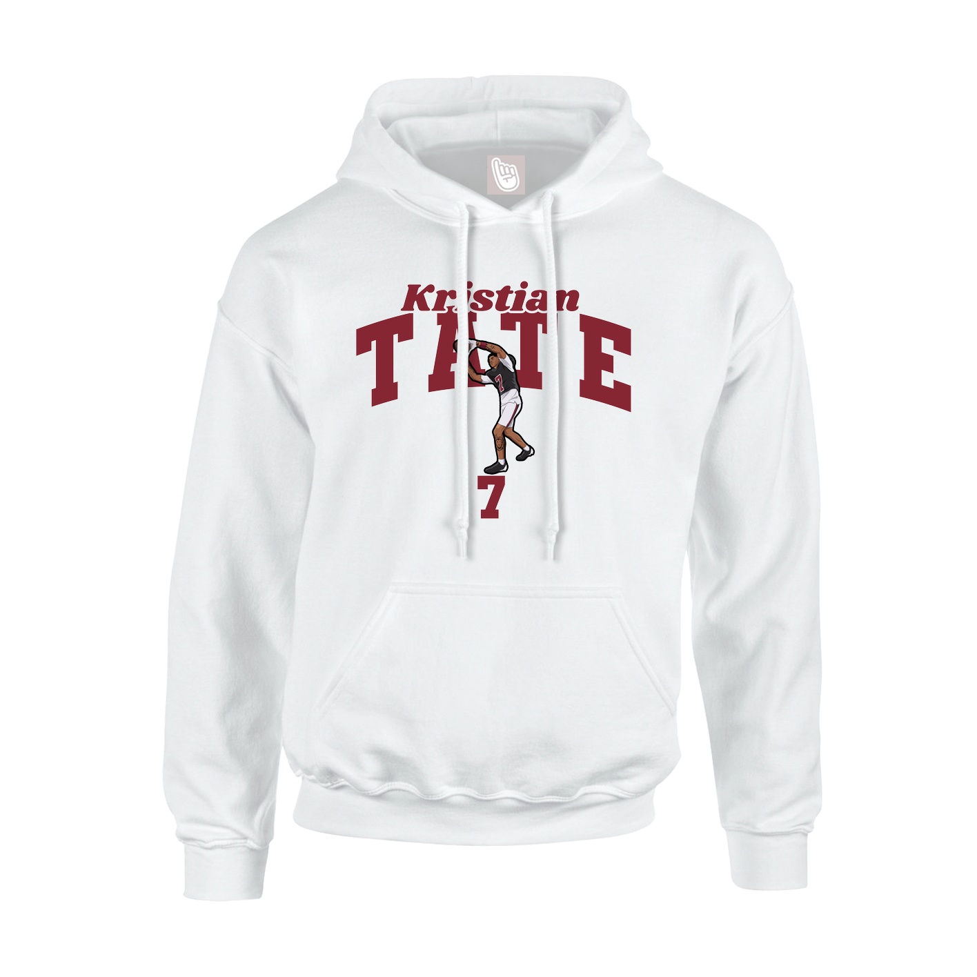 Hoodie — Signature Arch in White