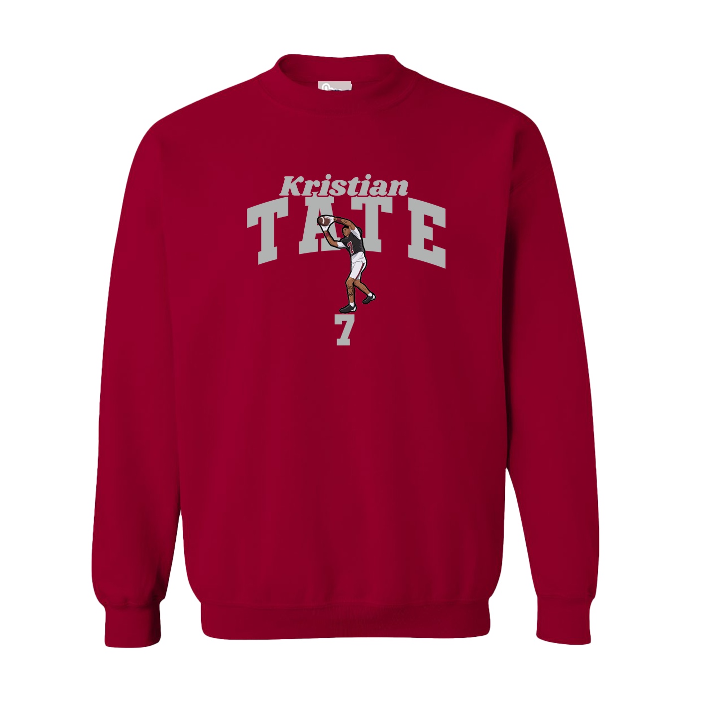 Fleece Crew — Signature Arch in Cardinal