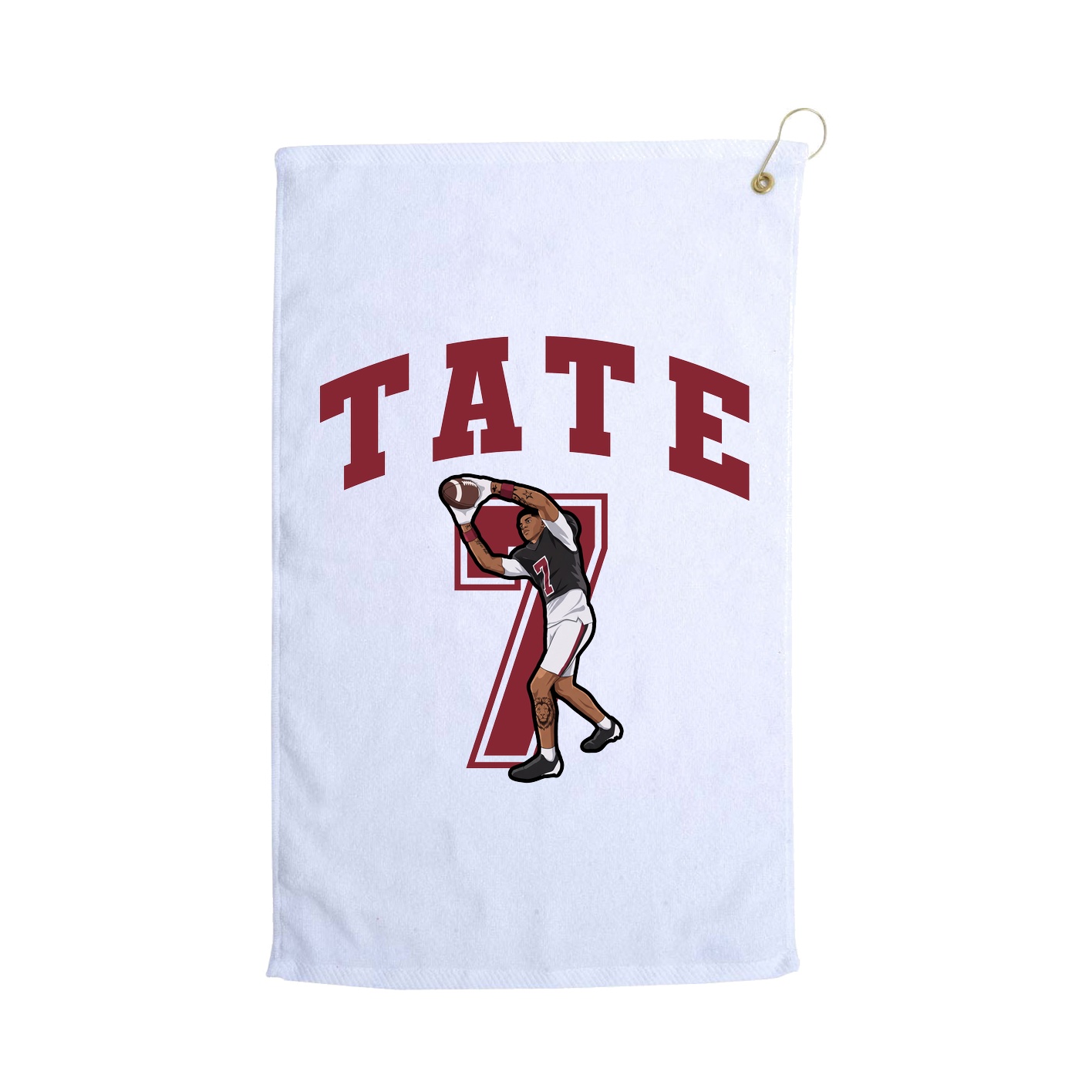 Golf Towel — Number in White
