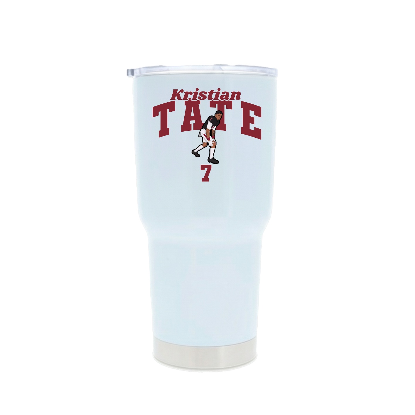 30oz Stainless Steel Tumbler — Signature Arch in White