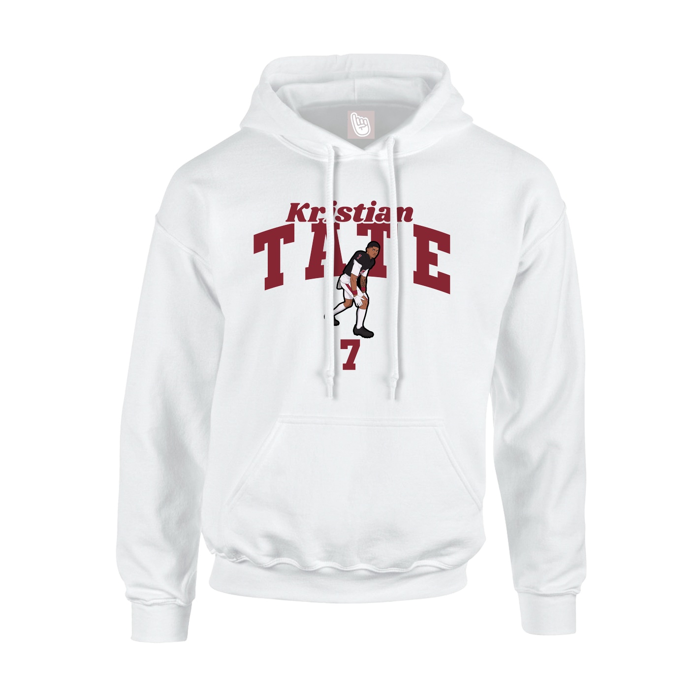 Youth Hoodie — Signature Arch in White