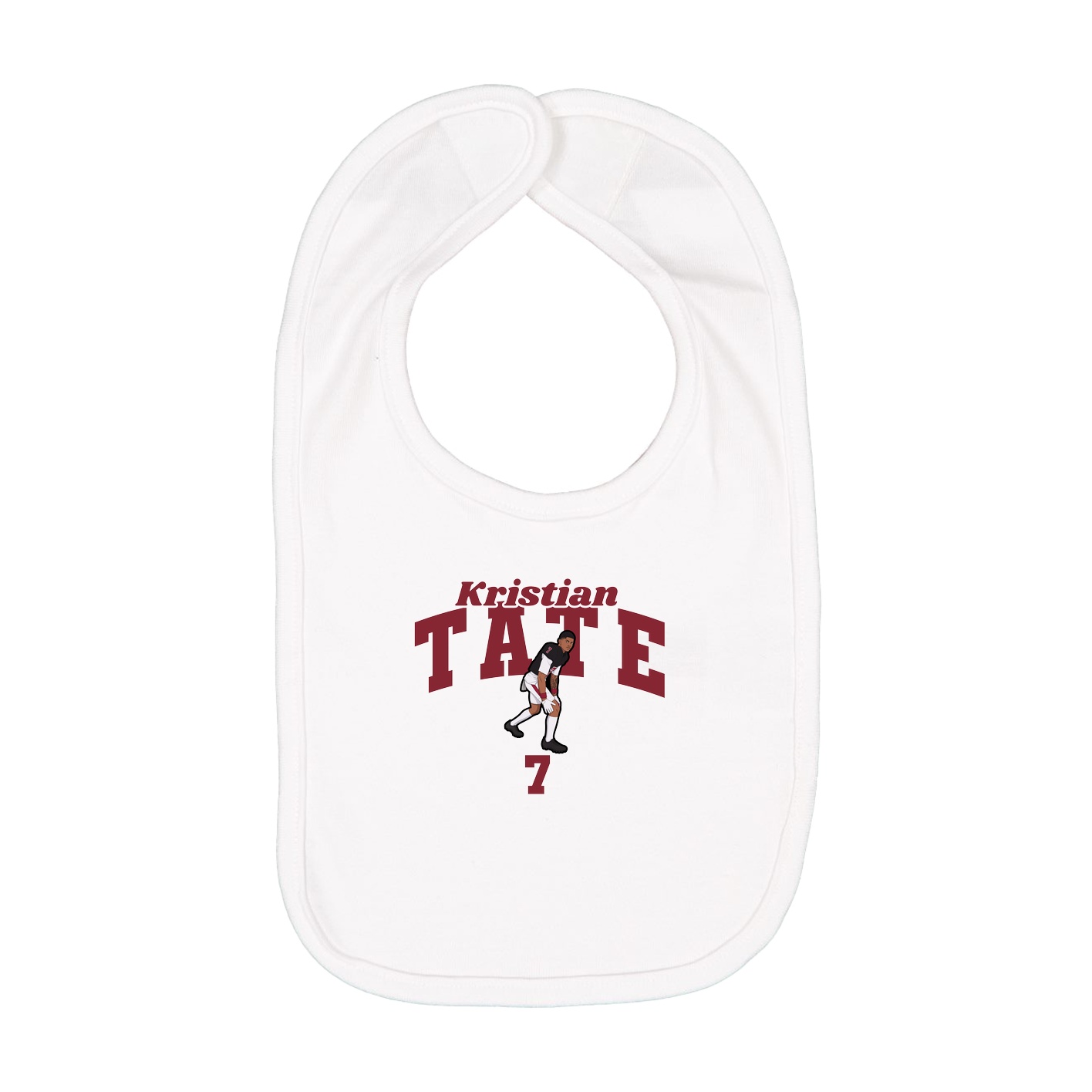 Infant Bib — Signature Arch in White