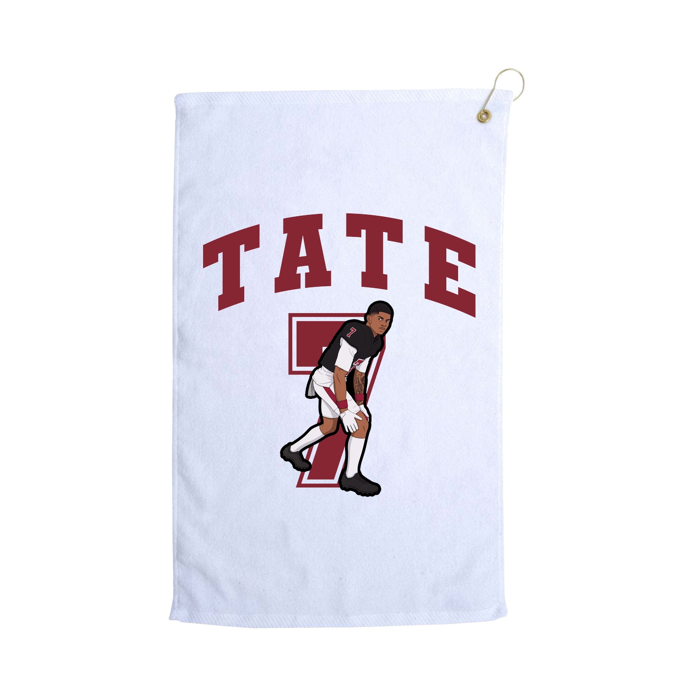 Golf Towel — Number in White