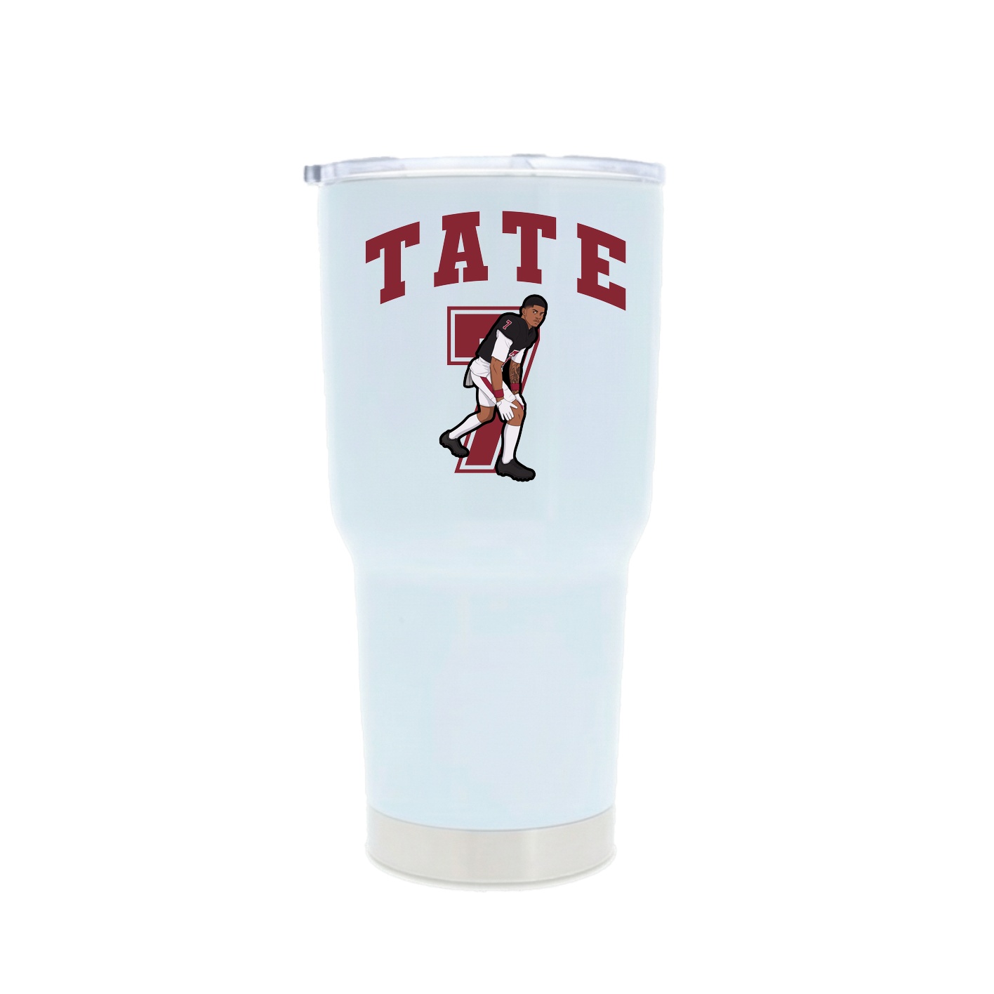 30oz Stainless Steel Tumbler — Number in White