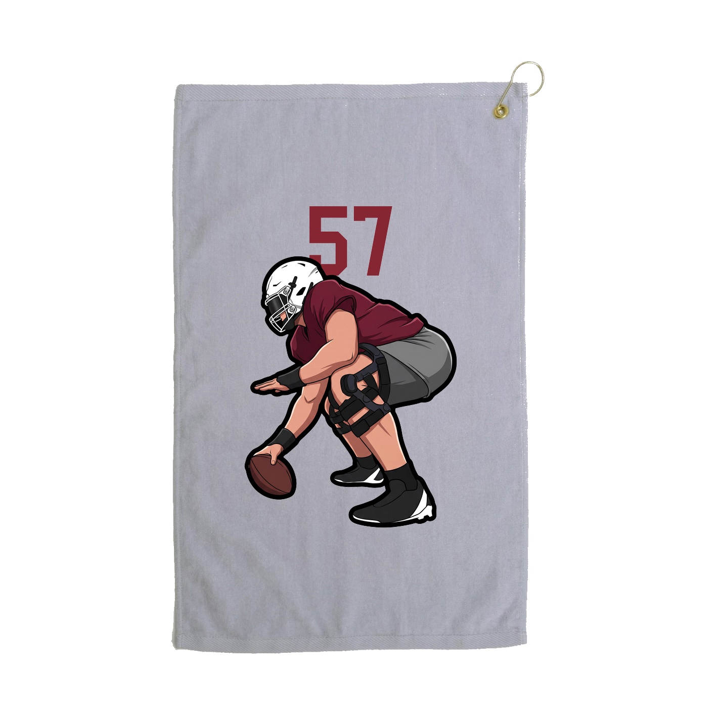 Golf Towel — Number Top in Grey